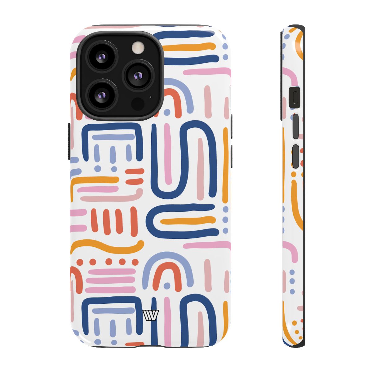 Tough Phone Case Dual-Layer Protection MEMPHIS BOLD LINES