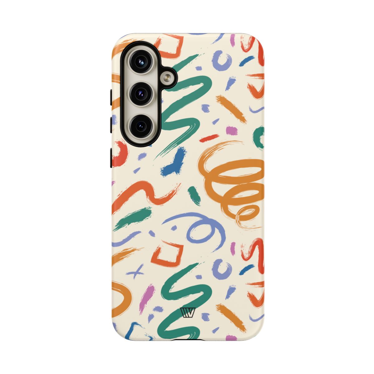 Doodle Brush Strokes Tough Phone Case