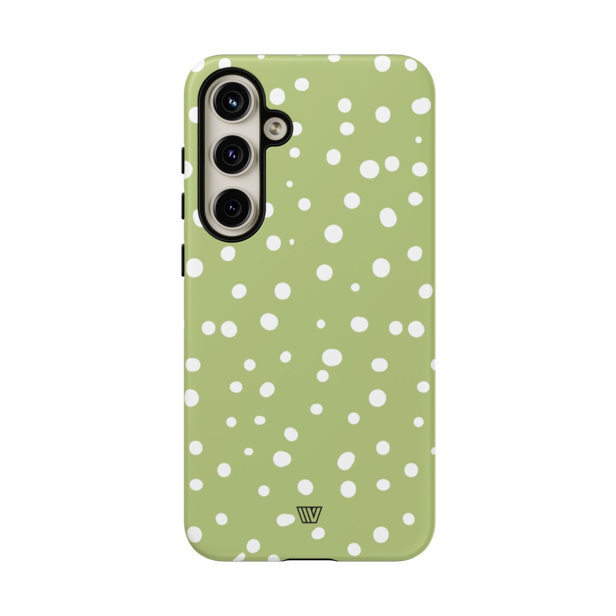 Tough Phone Case Dual-Layer Protection PALE OLIVE DOTS