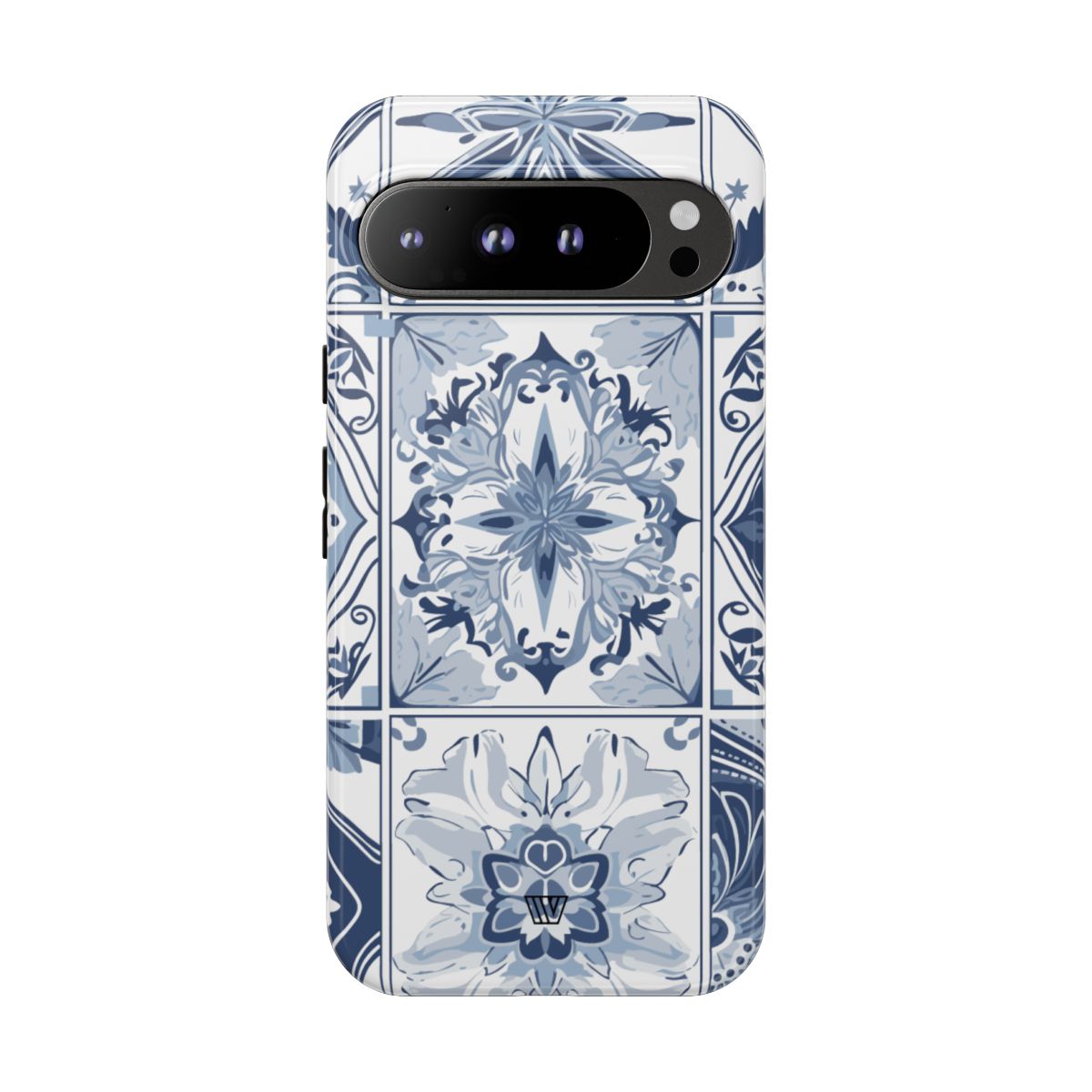 Blue White Tile Tough Impact-Resistant Phone Case