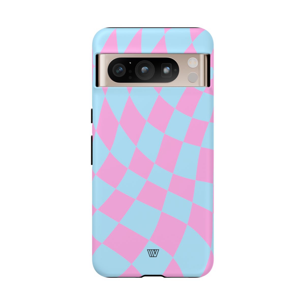 Blue Pink Curvy Checkerboard Tough Phone Case Trovvve