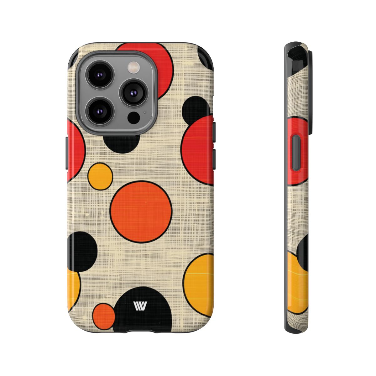 Tough Phone Case Mid-Century Dots Protective Cover