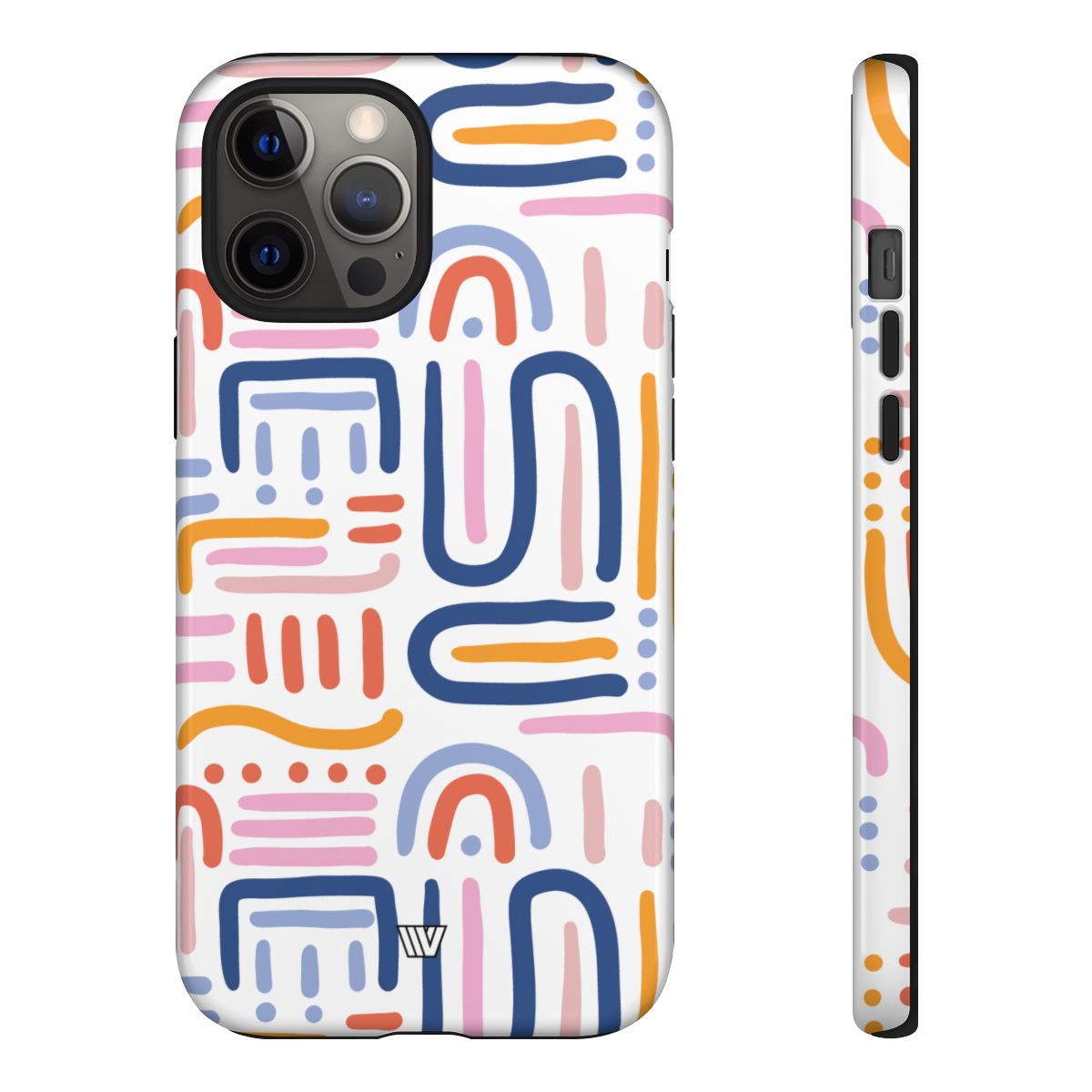 Tough Phone Case Dual-Layer Protection MEMPHIS BOLD LINES