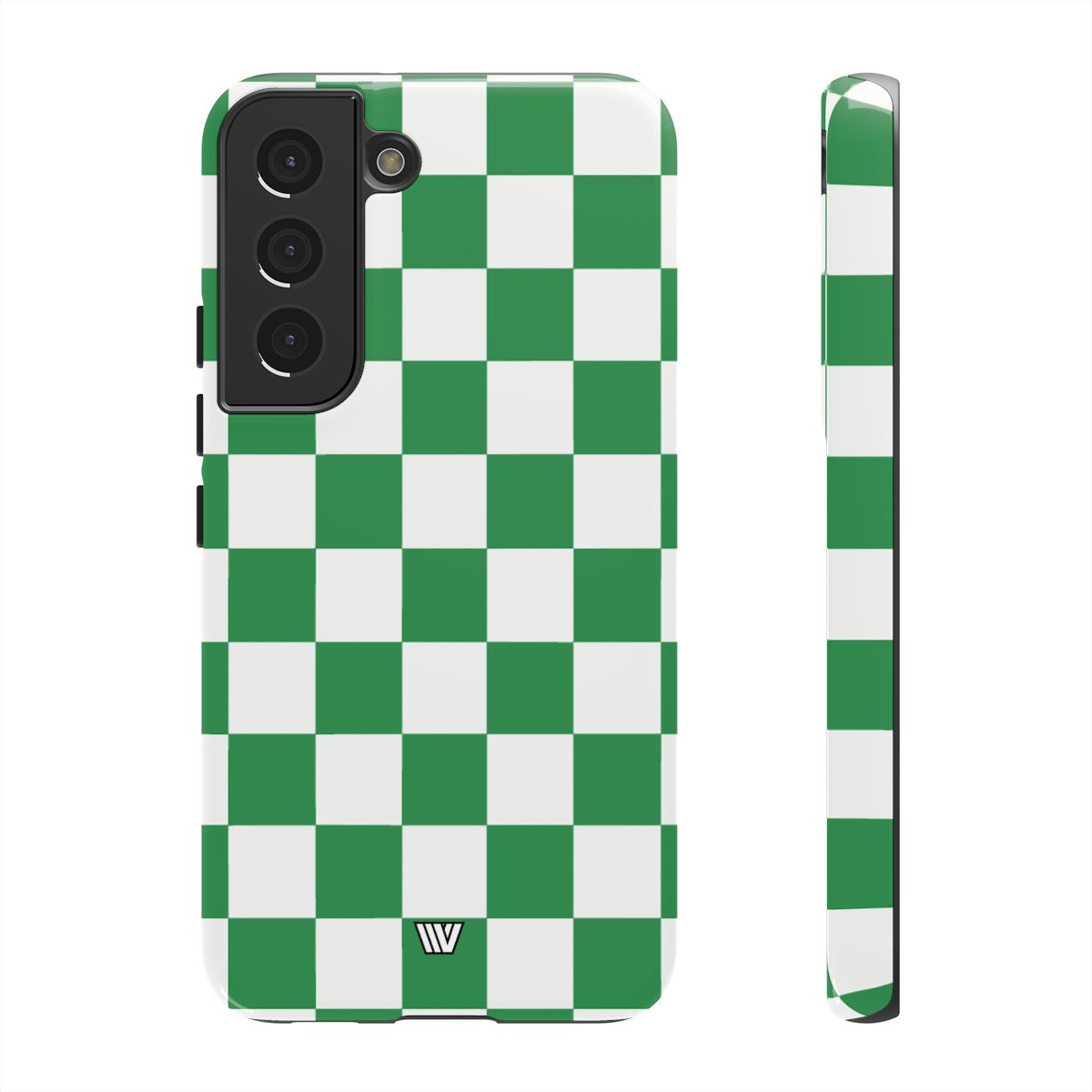 Green White Checkerboard Tough Phone Case