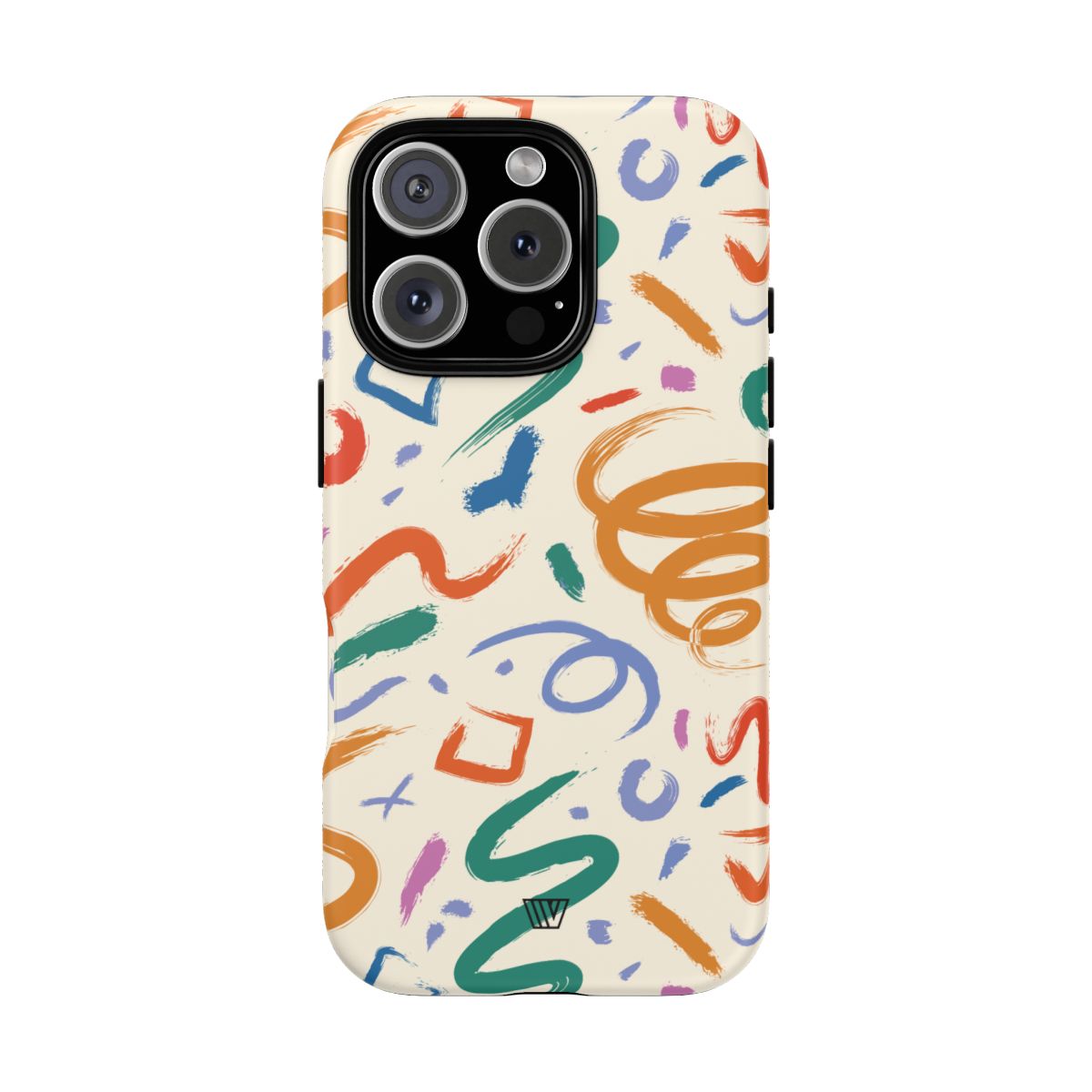 Doodle Brush Strokes Tough Phone Case
