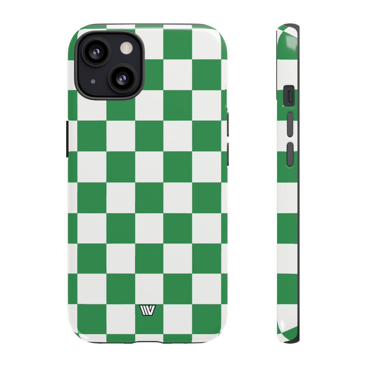 Green White Checkerboard Tough Phone Case