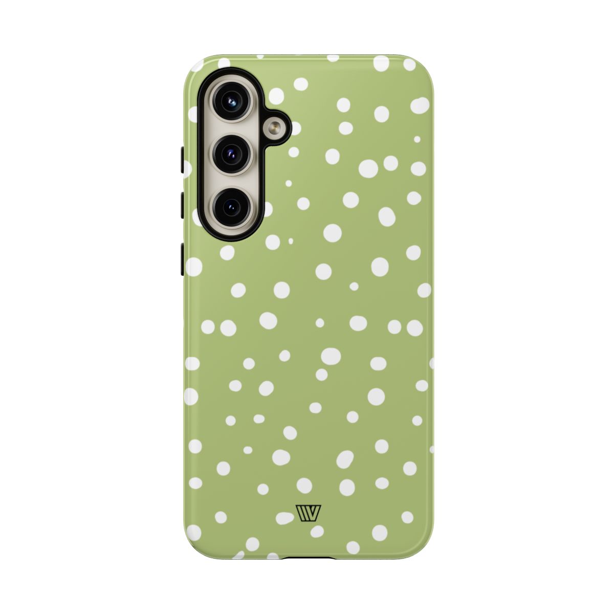 Tough Phone Case Dual-Layer Protection PALE OLIVE DOTS