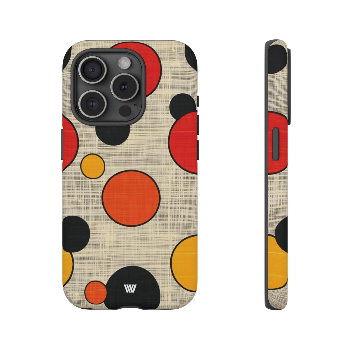 Tough Phone Case Mid-Century Dots Protective Cover