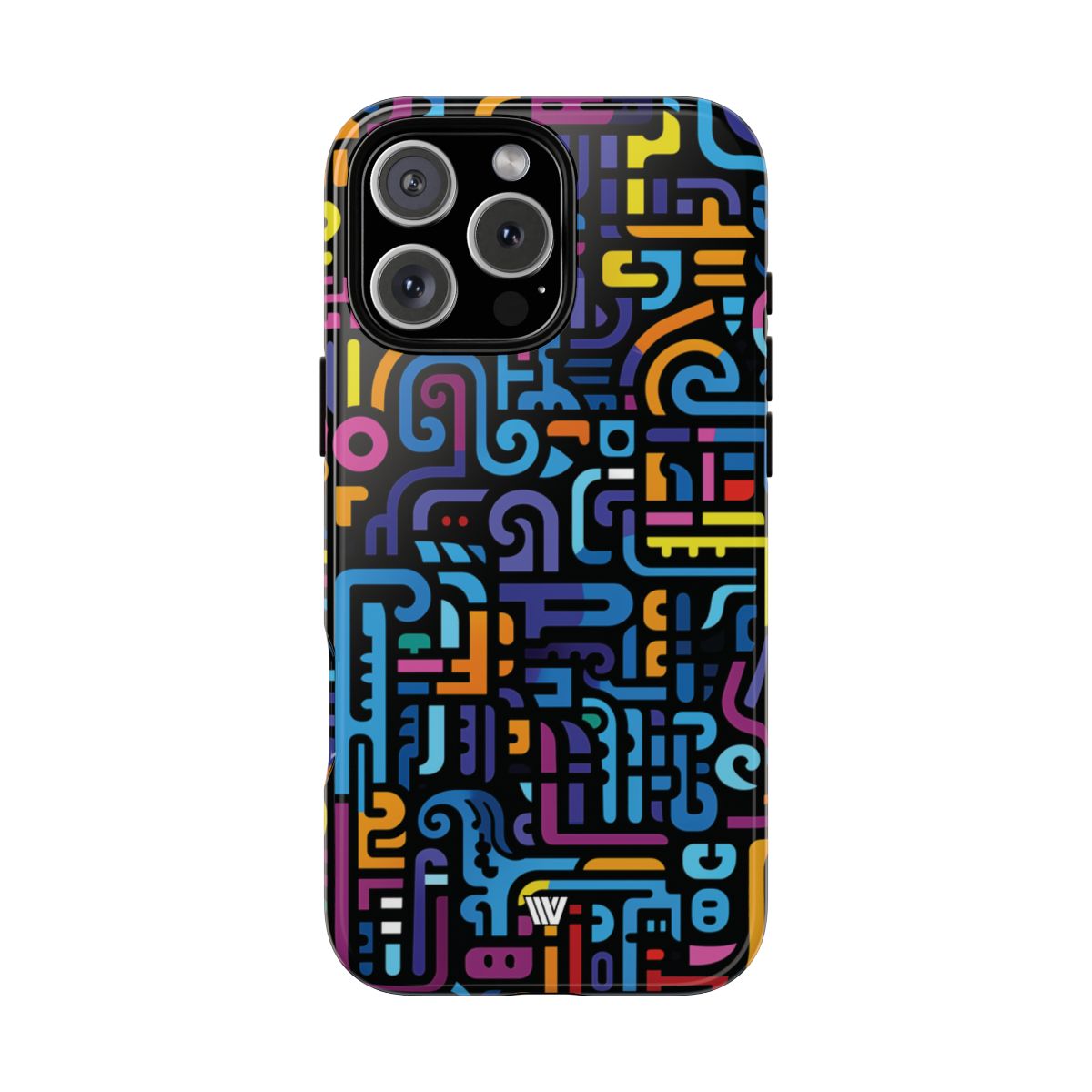 Tough Phone Case Dual-Layer Impact Resistant NEON GLYPHS