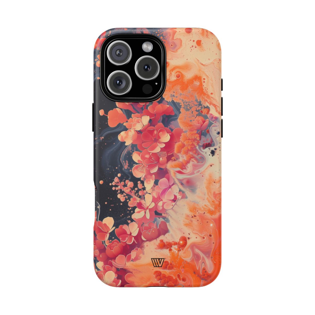 Tough Phone Case Dual-Layer Protection Phone Case WAVE OF FLOWERS