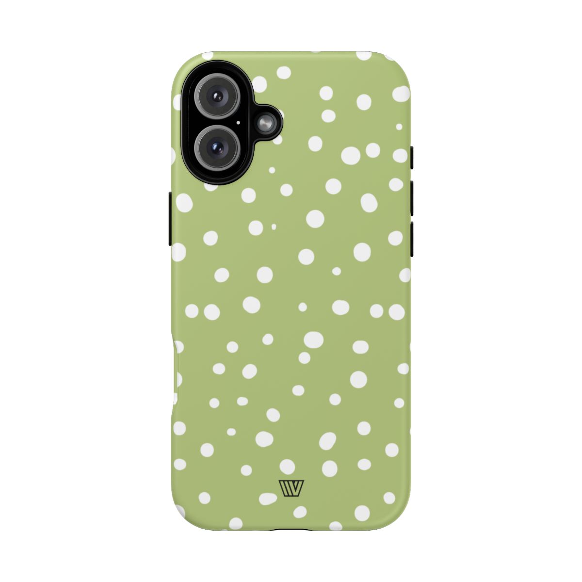 Tough Phone Case Dual-Layer Protection PALE OLIVE DOTS