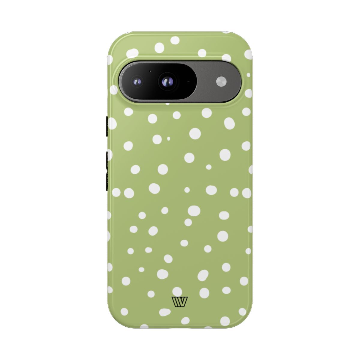 Tough Phone Case Dual-Layer Protection PALE OLIVE DOTS