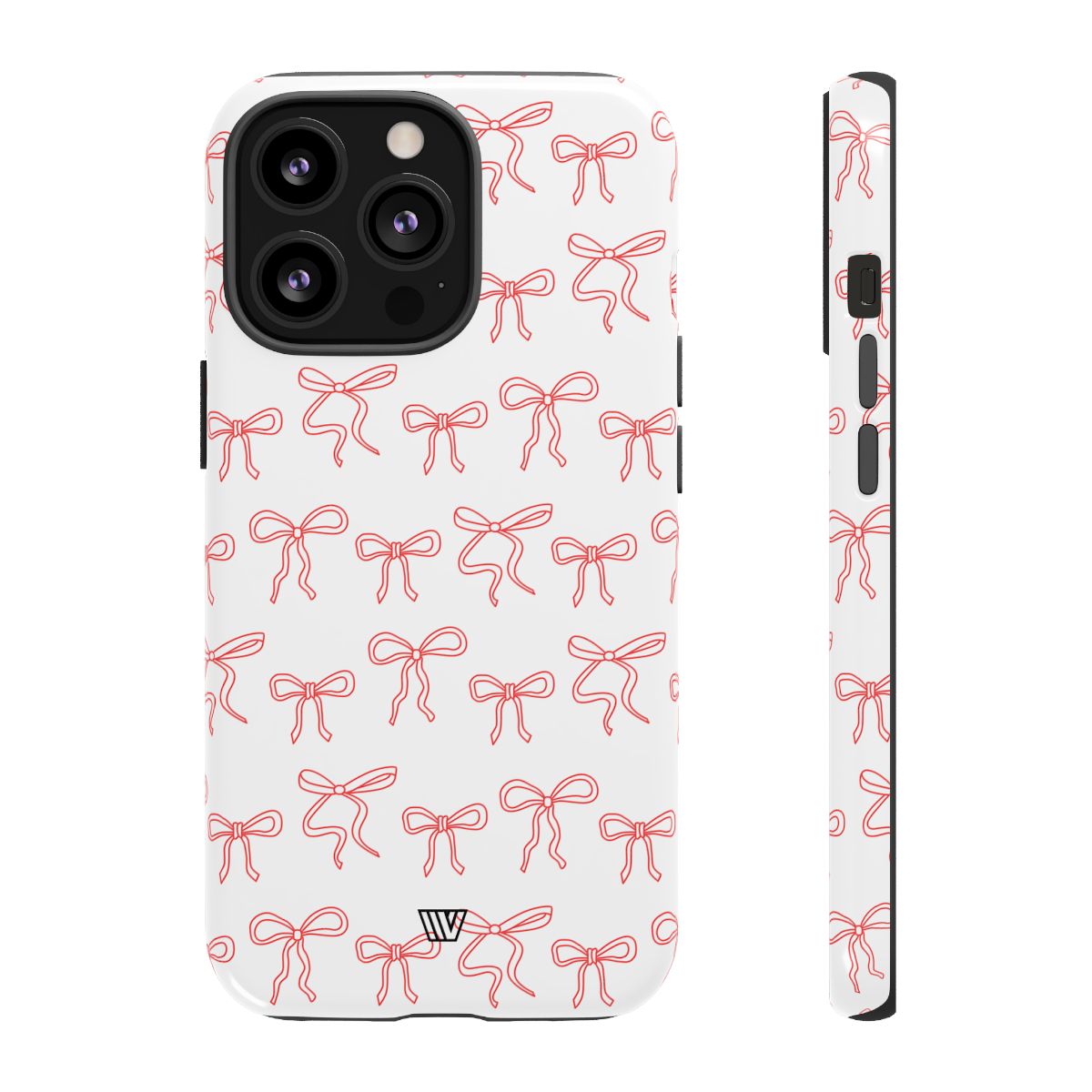 Red Ribbon Tough Phone Case Dual-Layer Impact Resistant Trovvve