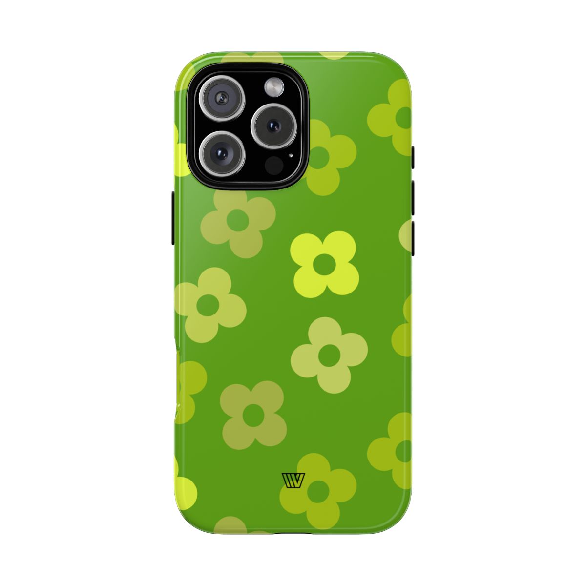 Green Retro Flowers Tough Phone Case
