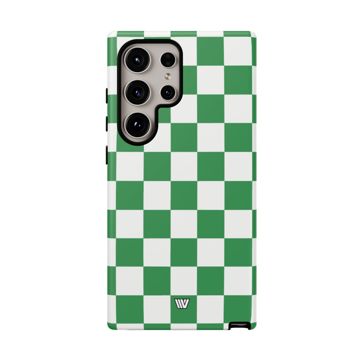 Green White Checkerboard Tough Phone Case