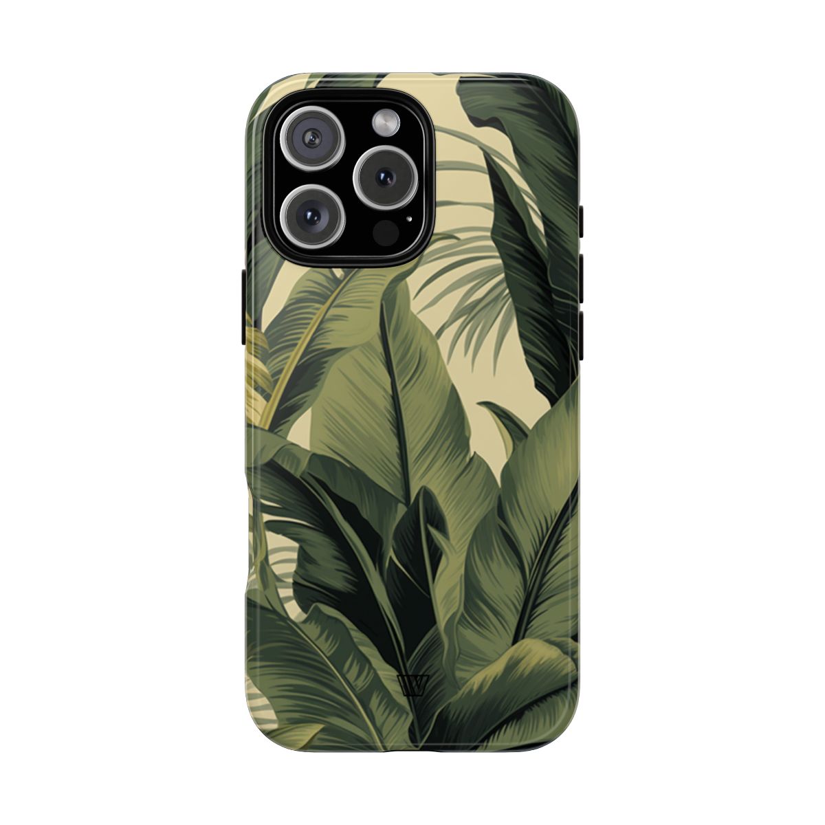 Tropical Leaves Tough Phone Case Dual-Layer Protection