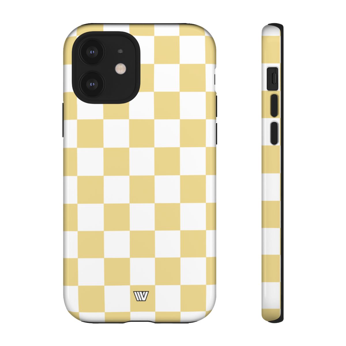 Banana Yellow Checkerboard Tough Phone Case