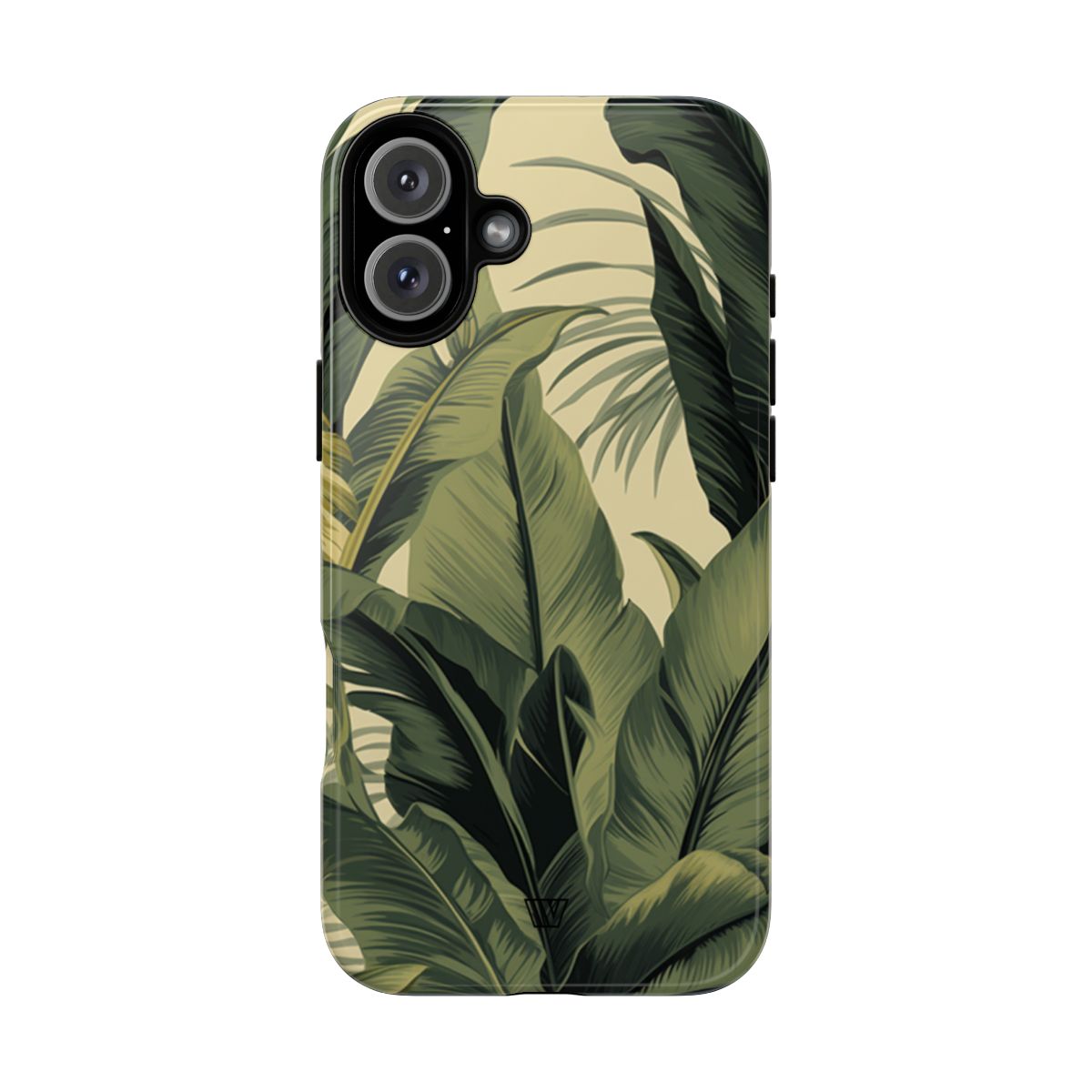 Tropical Leaves Tough Phone Case Dual-Layer Protection