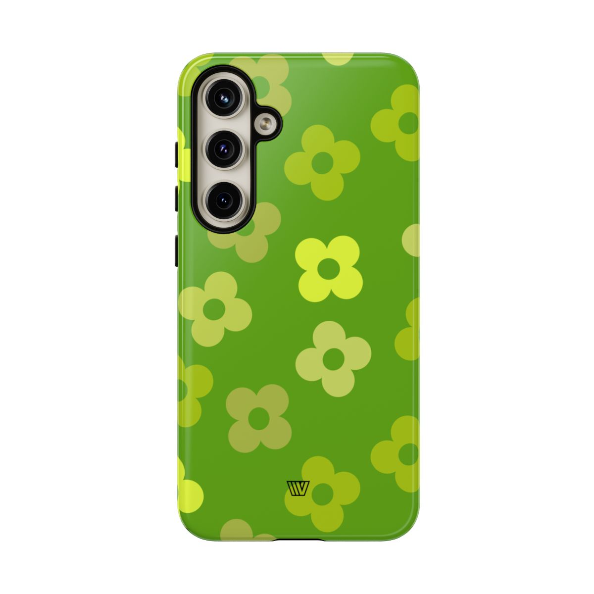 Green Retro Flowers Tough Phone Case