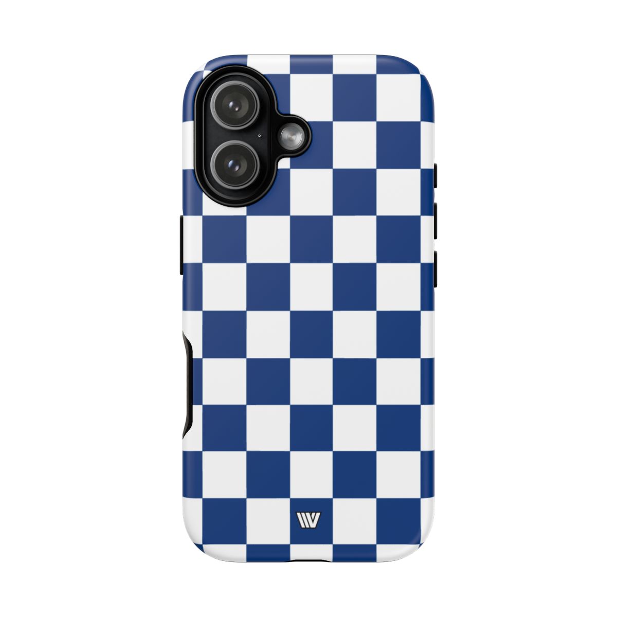 Blue White Checkerboard Tough Phone Case
