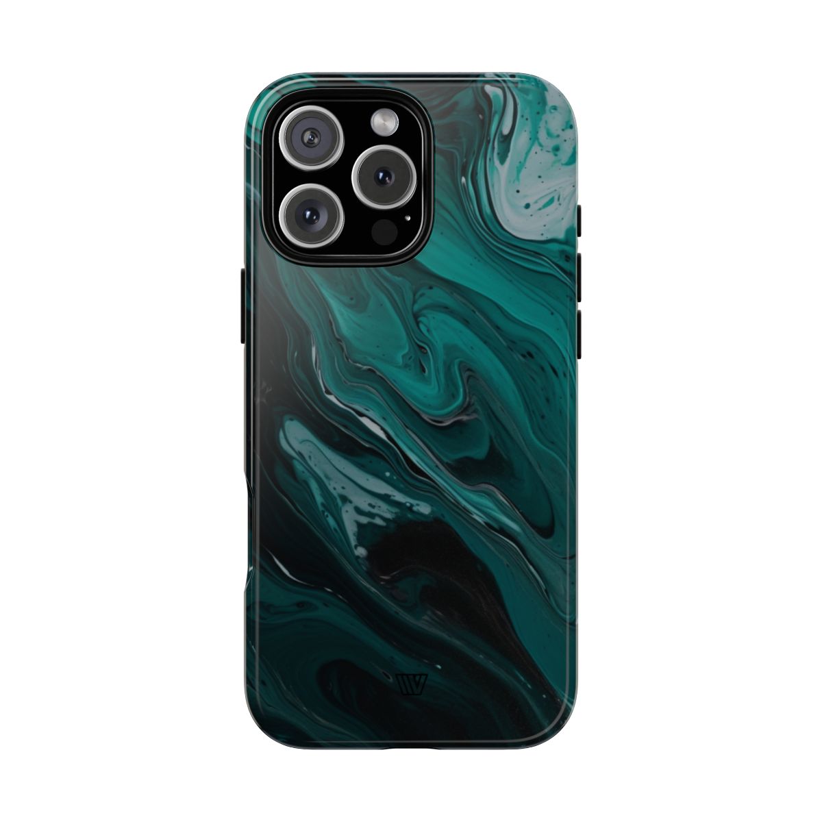 Teal Paint Swirl Tough Phone Case