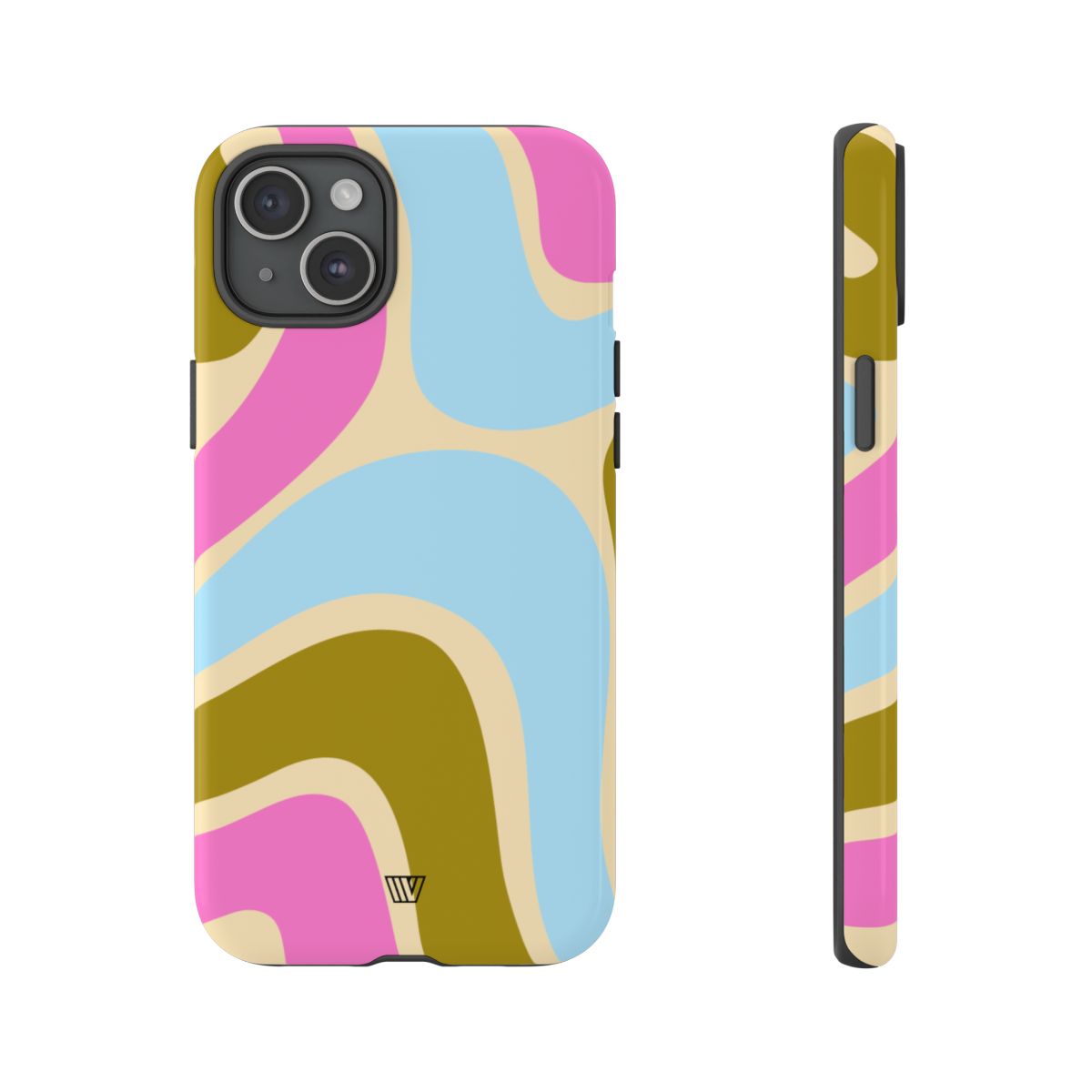 Tough Phone Case Large Groovy Waves Polycarbonate Shell