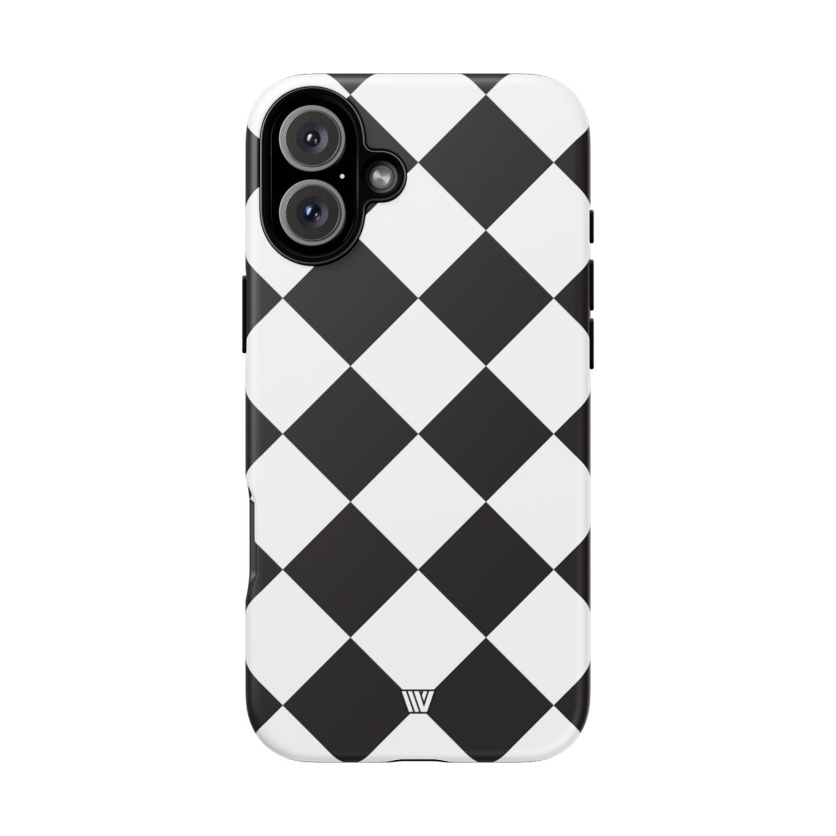 Black & White Diamond Tough Phone Case Dual-layer Protection