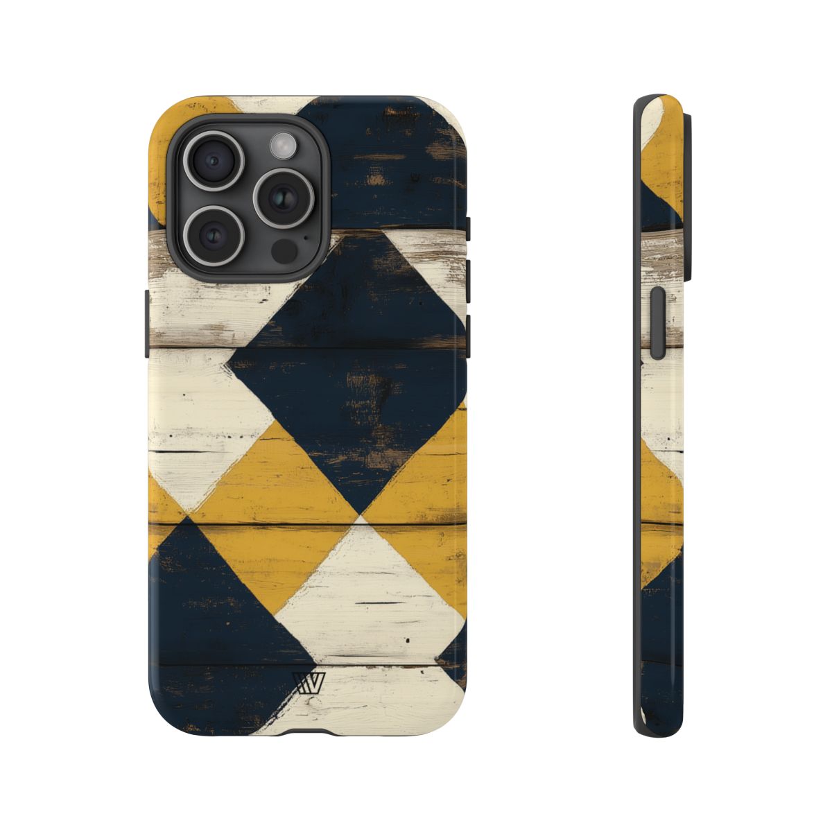 Tough Phone Case Dual-Layer Protection Farmhouse Wood