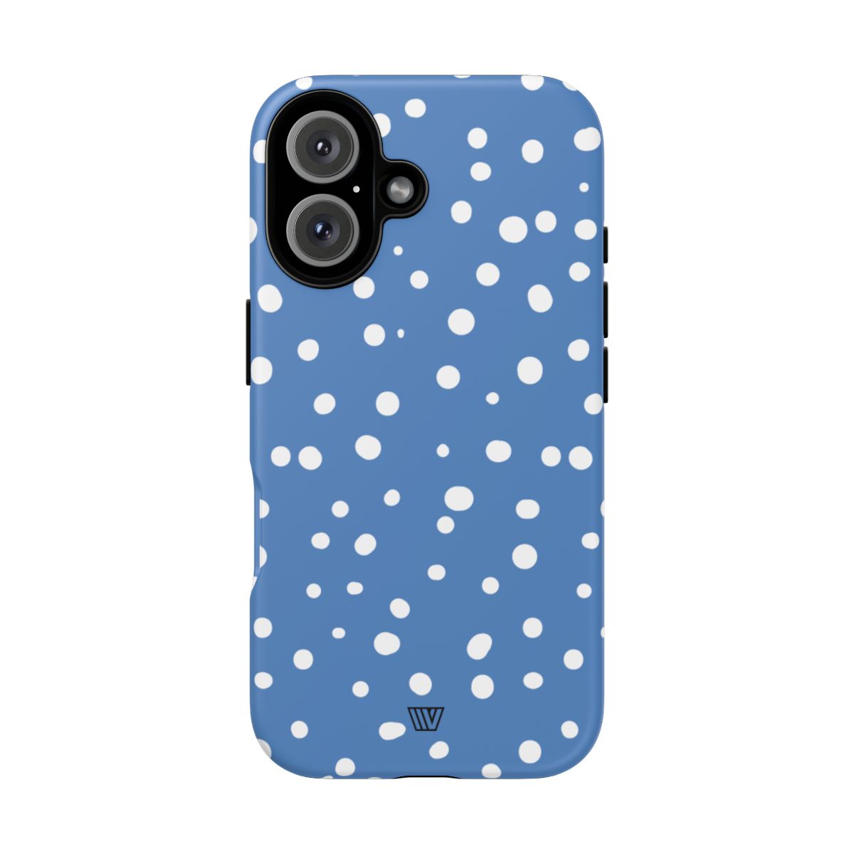 Dusty Blue Dots Tough Phone Case Dual-Layer Protection