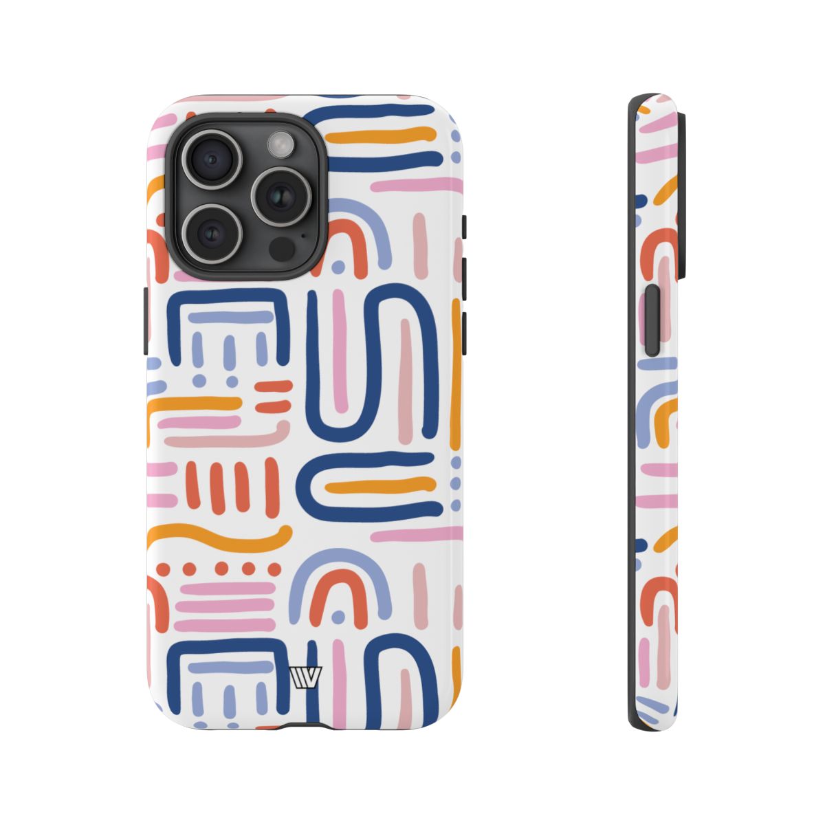 Tough Phone Case Dual-Layer Protection MEMPHIS BOLD LINES