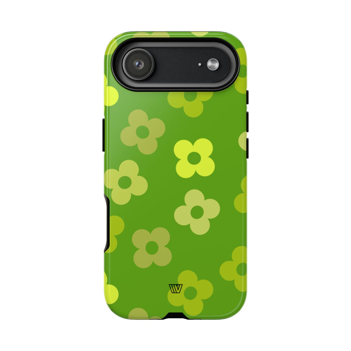 Green Retro Flowers Tough Phone Case