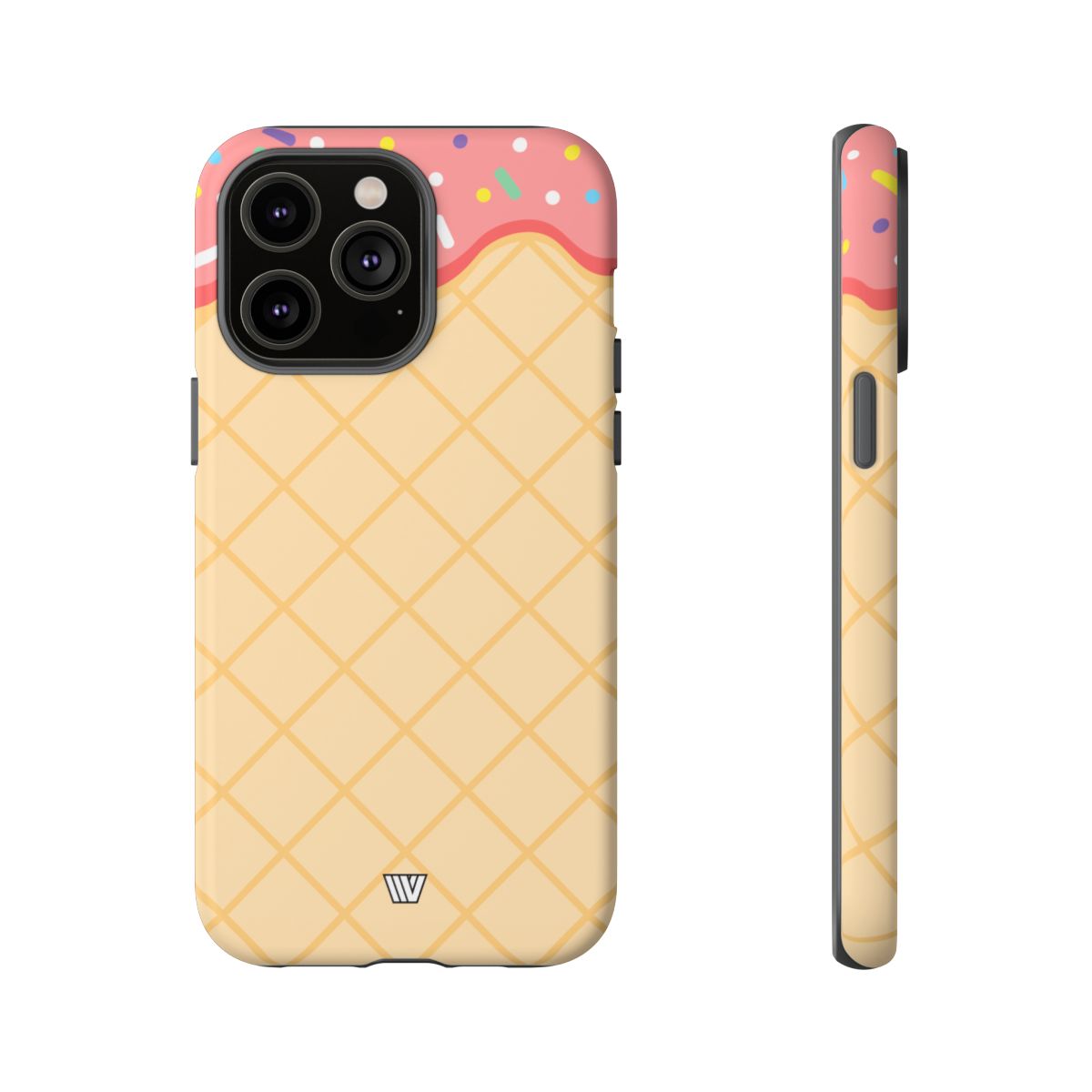 Ice Cream Cone Tough Phone Case Dual-Layer Protection