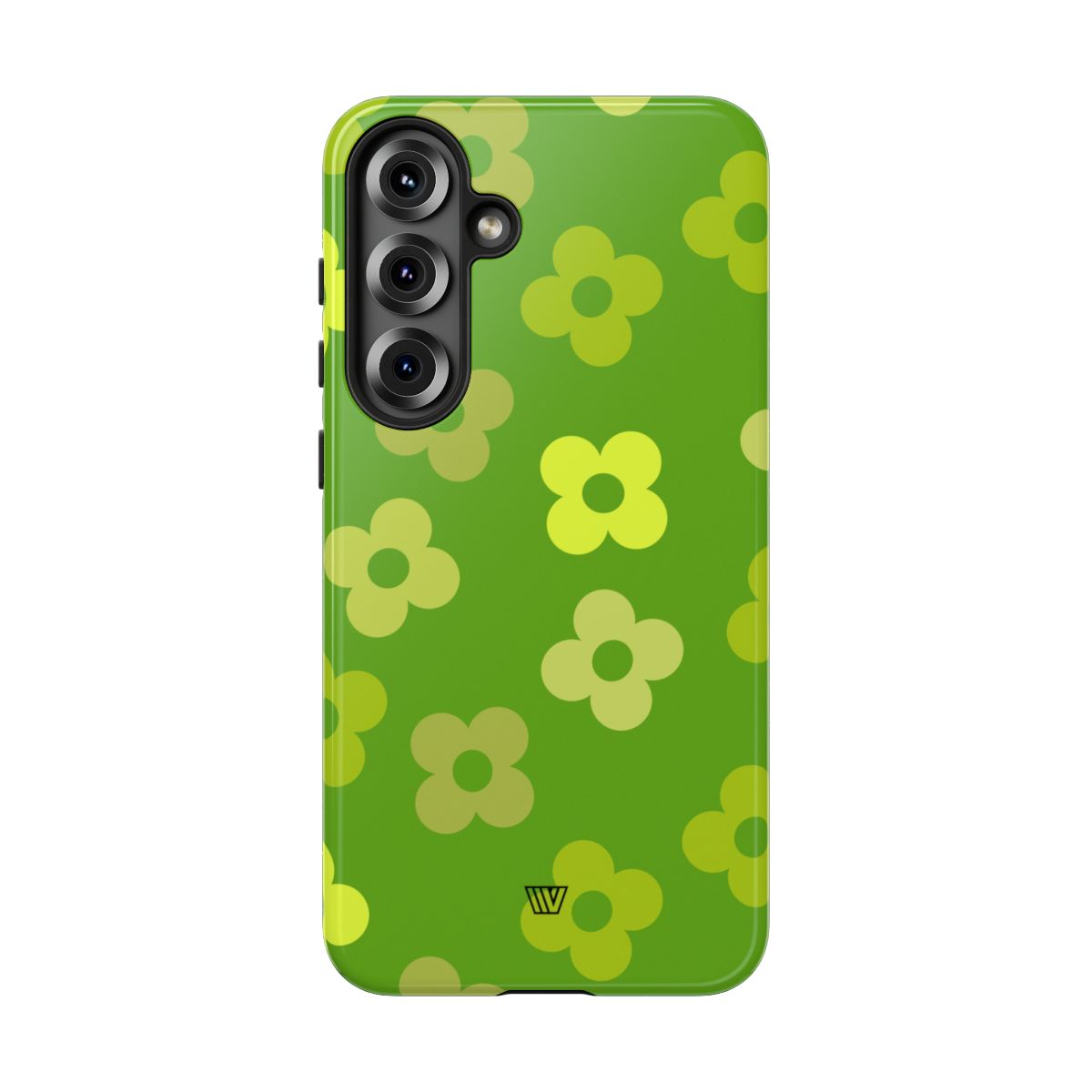 Green Retro Flowers Tough Phone Case