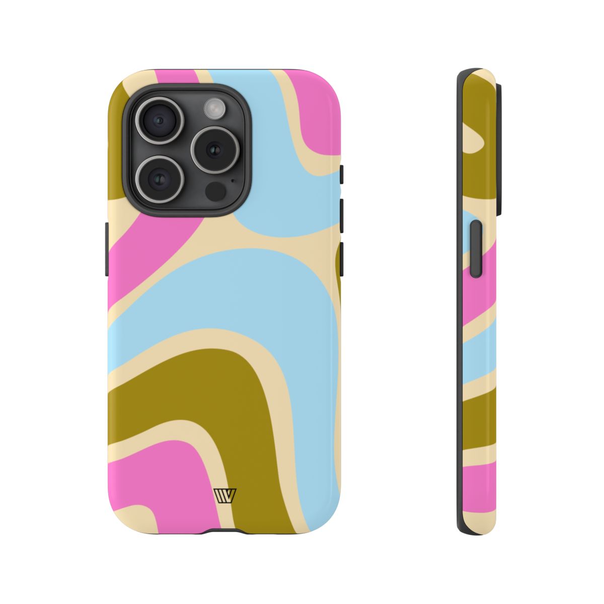 Tough Phone Case Large Groovy Waves Polycarbonate Shell