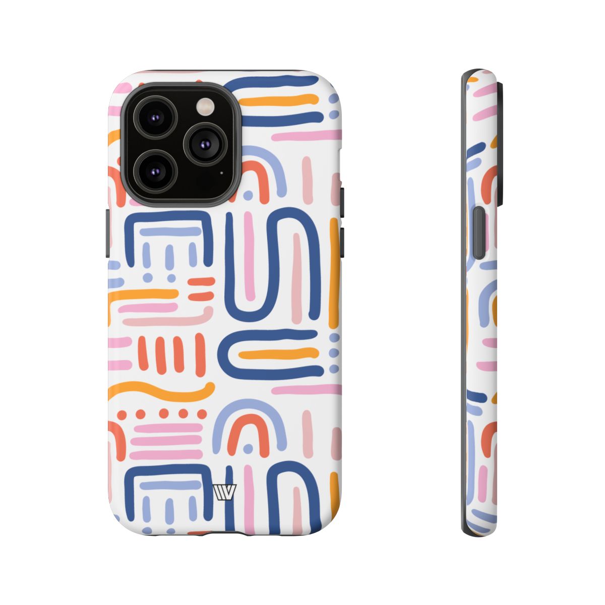 Tough Phone Case Dual-Layer Protection MEMPHIS BOLD LINES