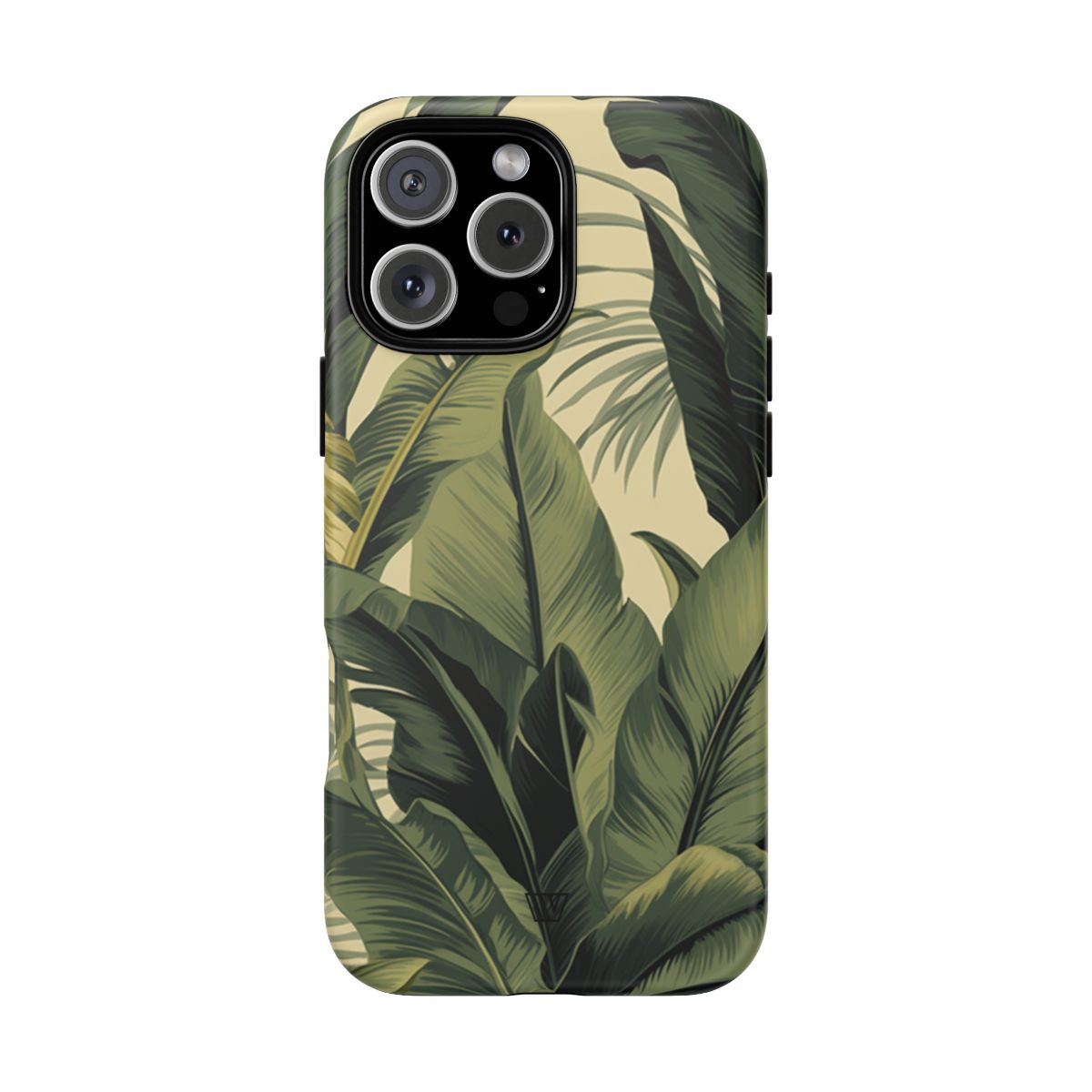 Tropical Leaves Tough Phone Case Dual-Layer Protection
