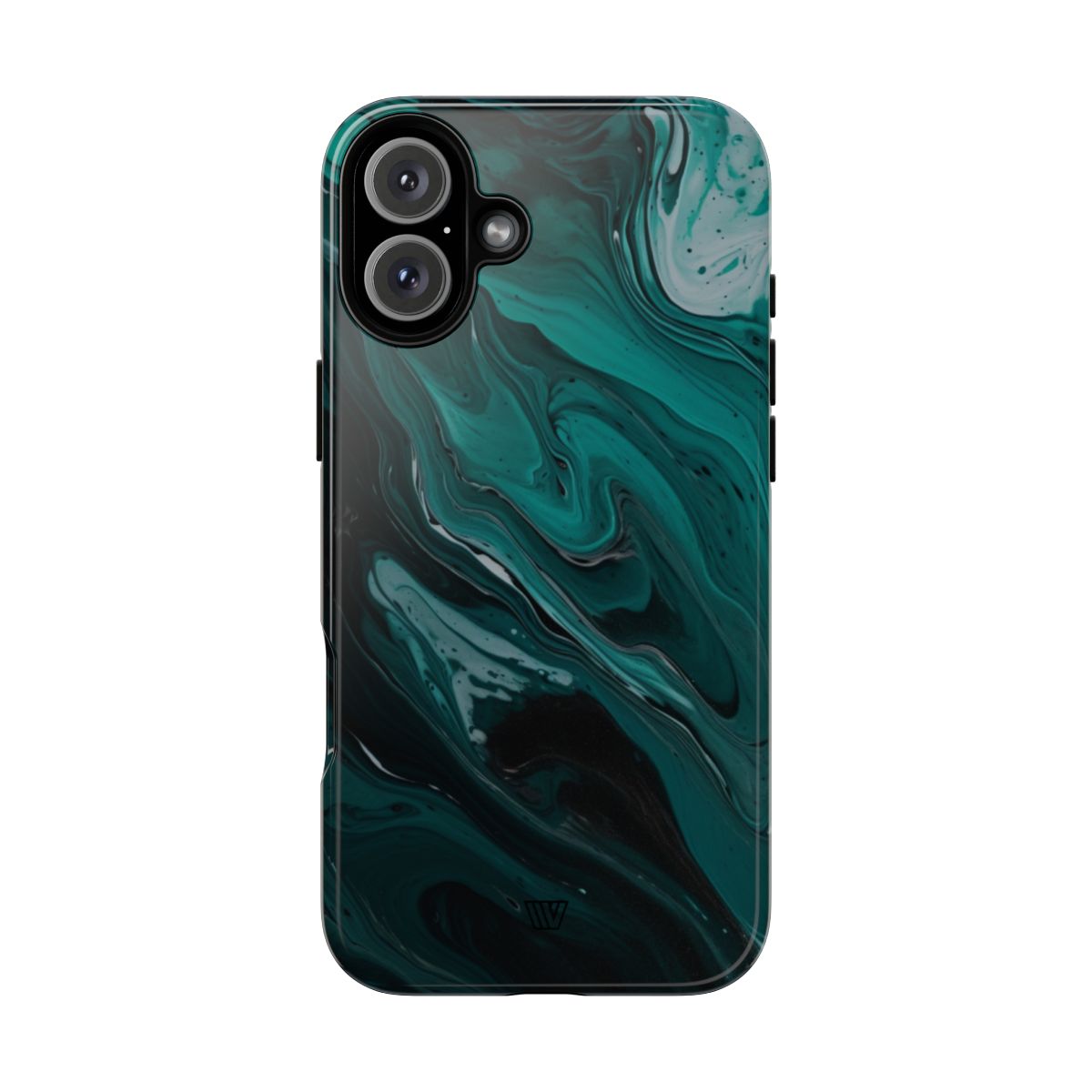 Teal Paint Swirl Tough Phone Case