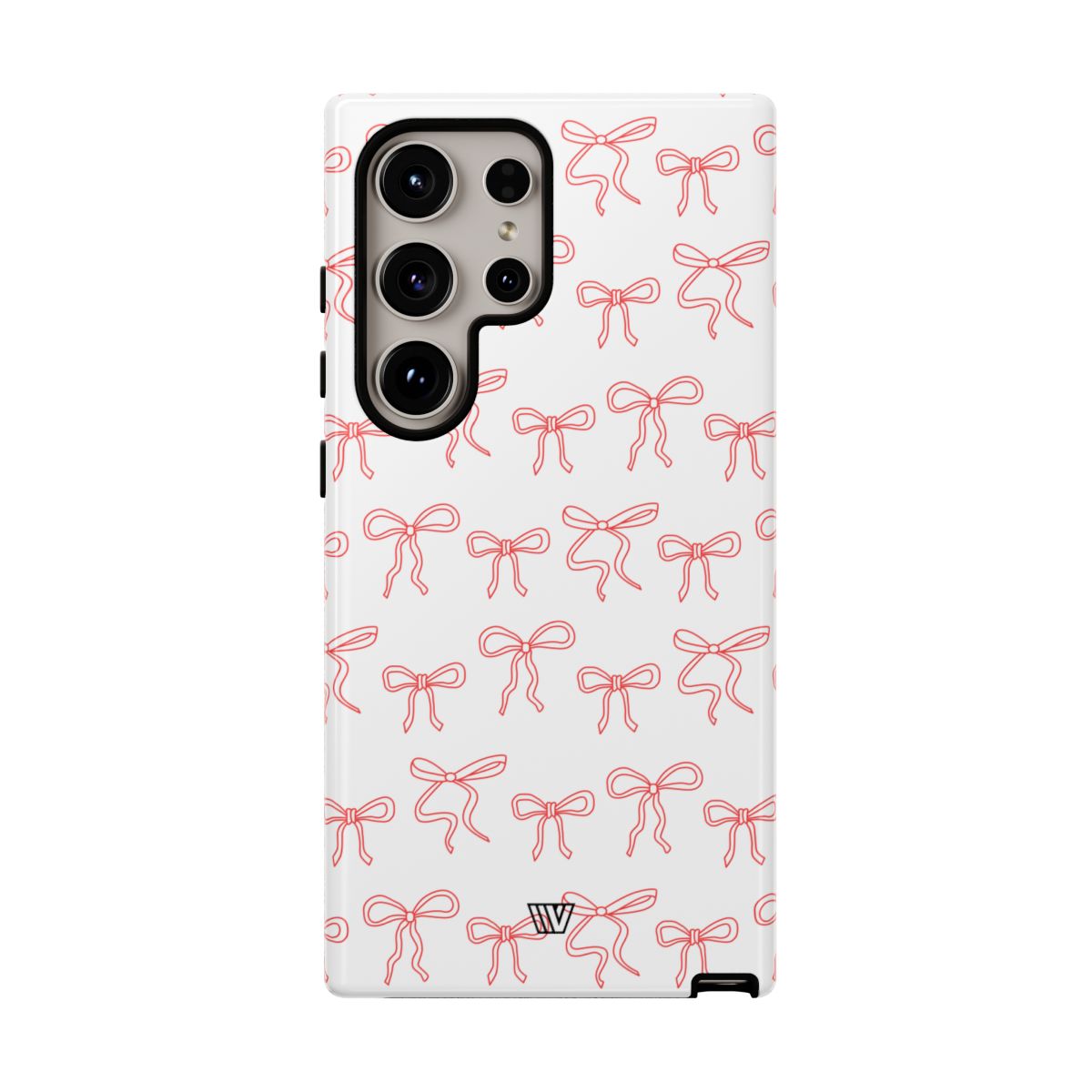 Red Ribbon Tough Phone Case Dual-Layer Impact Resistant Trovvve