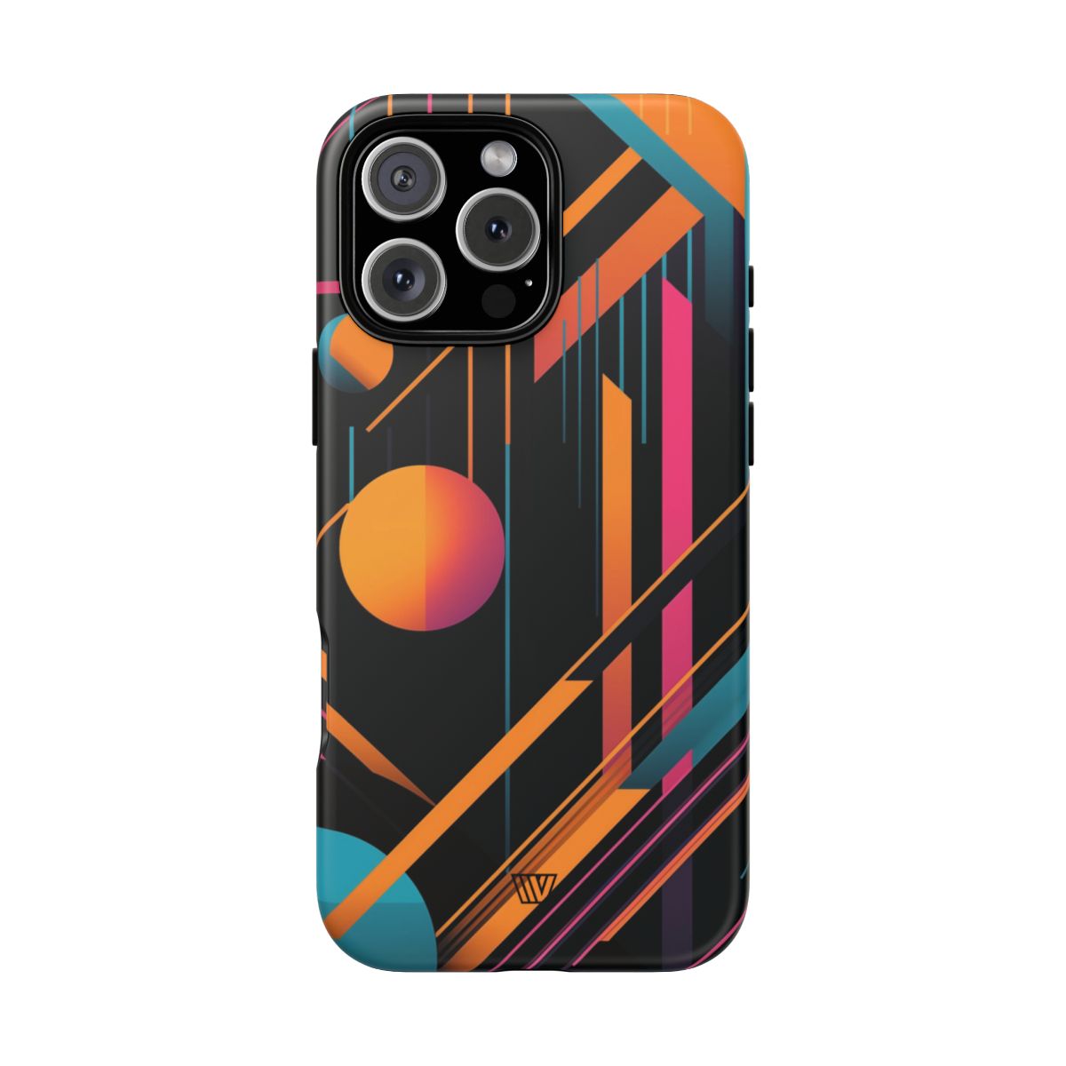 Tough Phone Case Dual-Layer Impact Resistant BOLD RETRO LINES