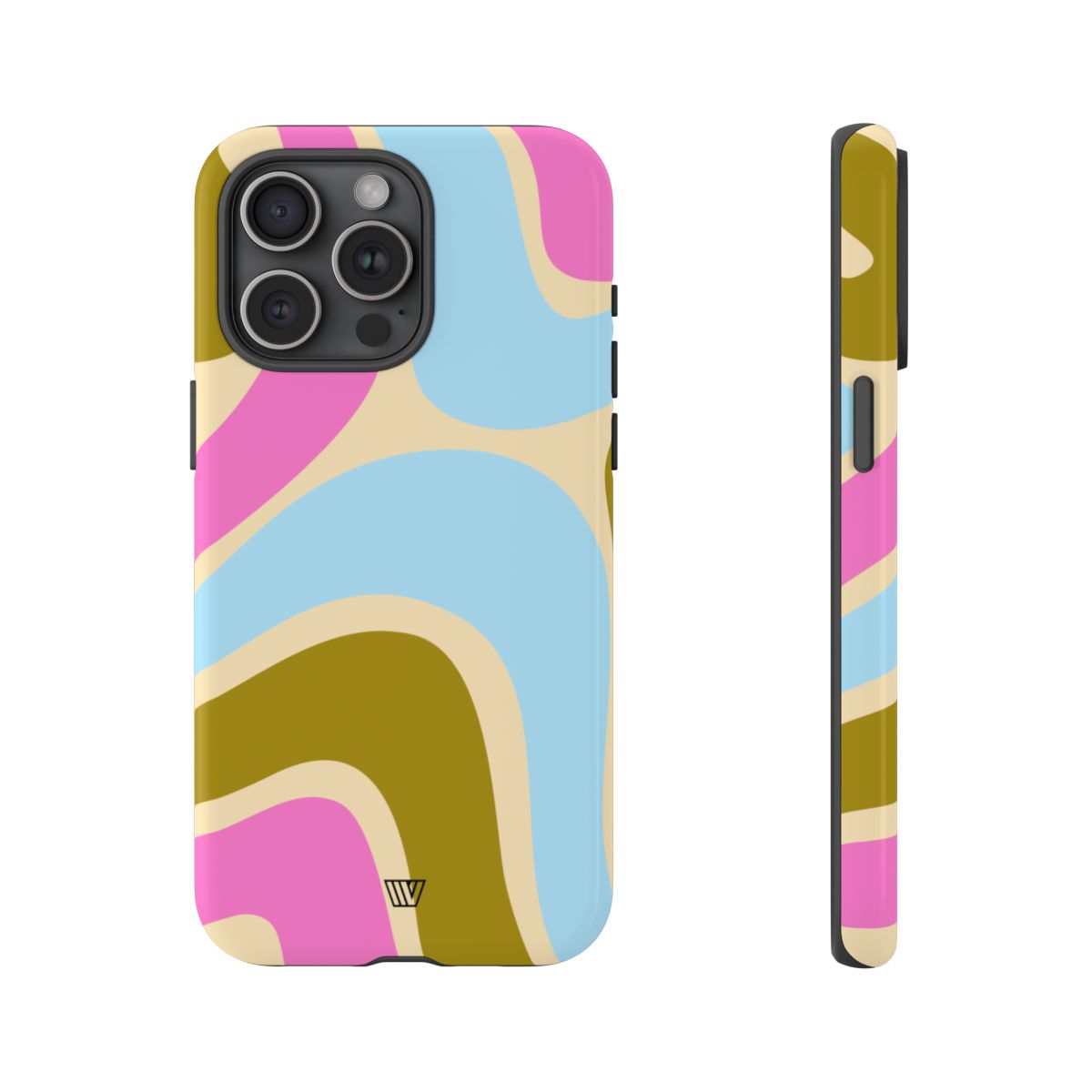 Tough Phone Case Large Groovy Waves Polycarbonate Shell