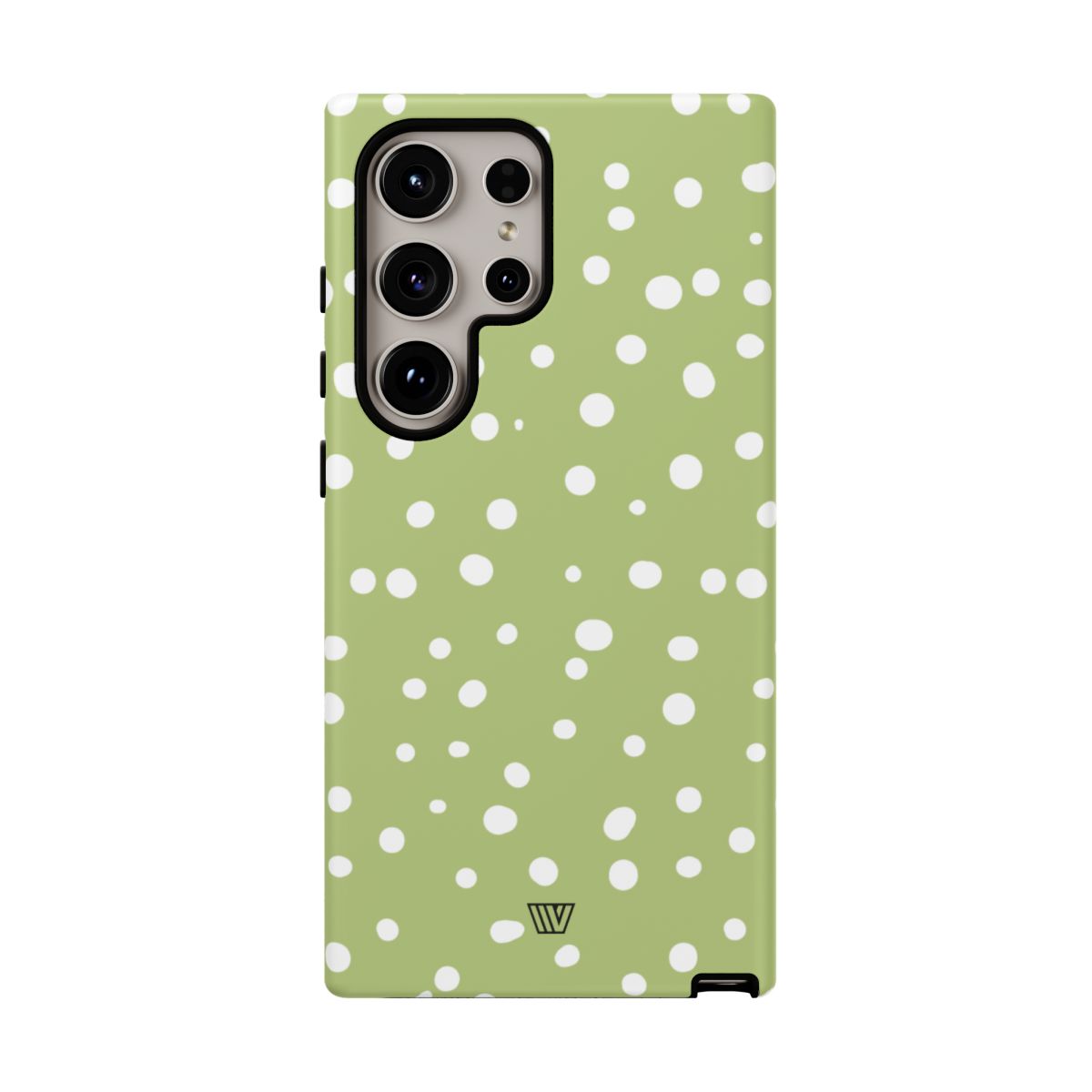 Tough Phone Case Dual-Layer Protection PALE OLIVE DOTS