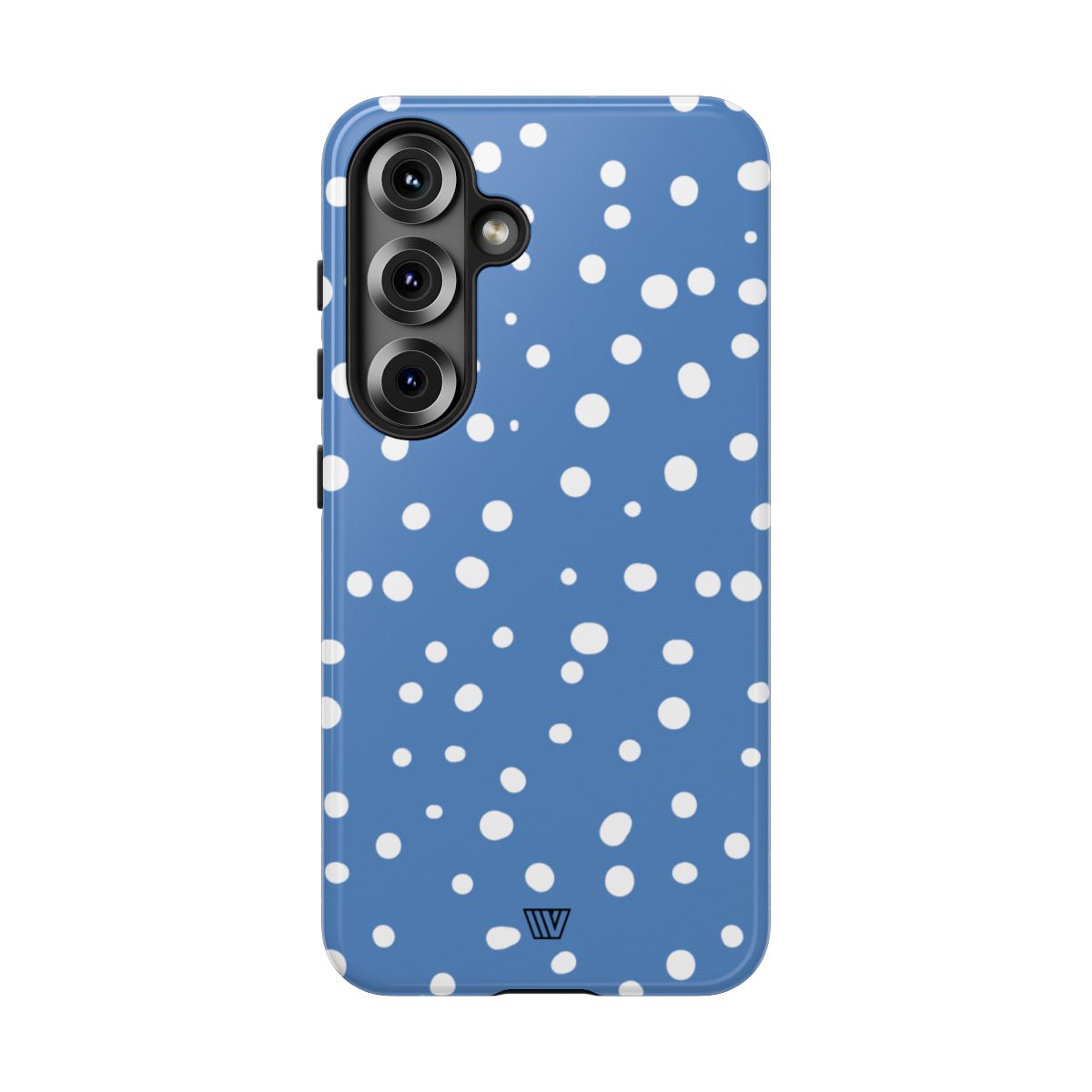 Dusty Blue Dots Tough Phone Case Dual-Layer Protection