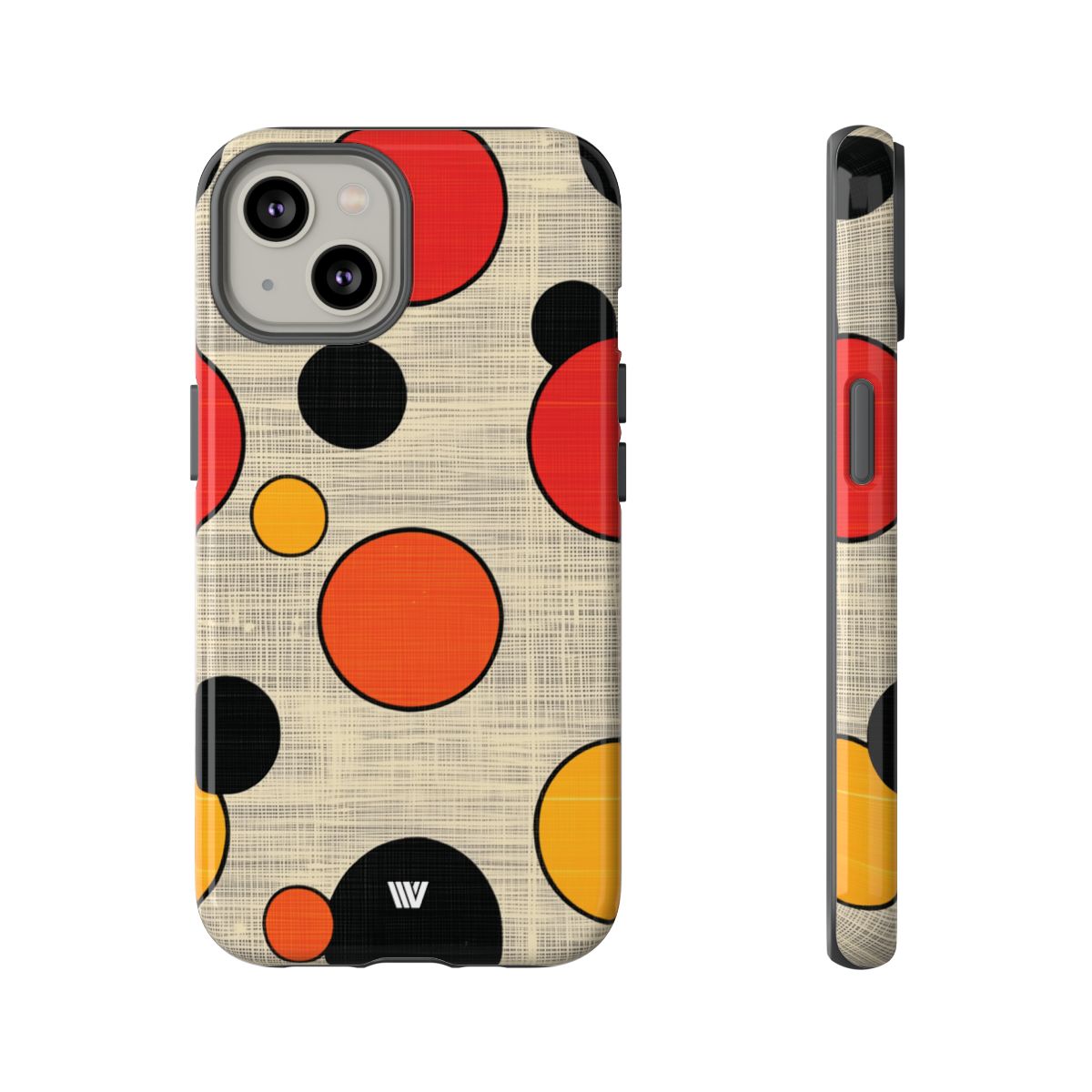 Tough Phone Case Mid-Century Dots Protective Cover