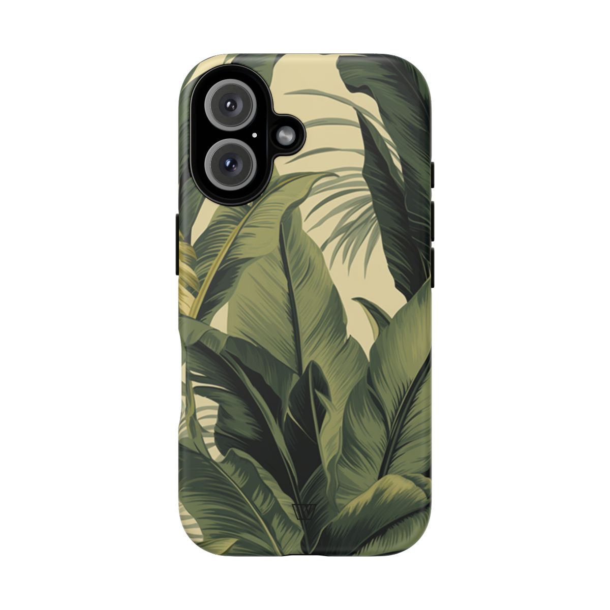 Tropical Leaves Tough Phone Case Dual-Layer Protection