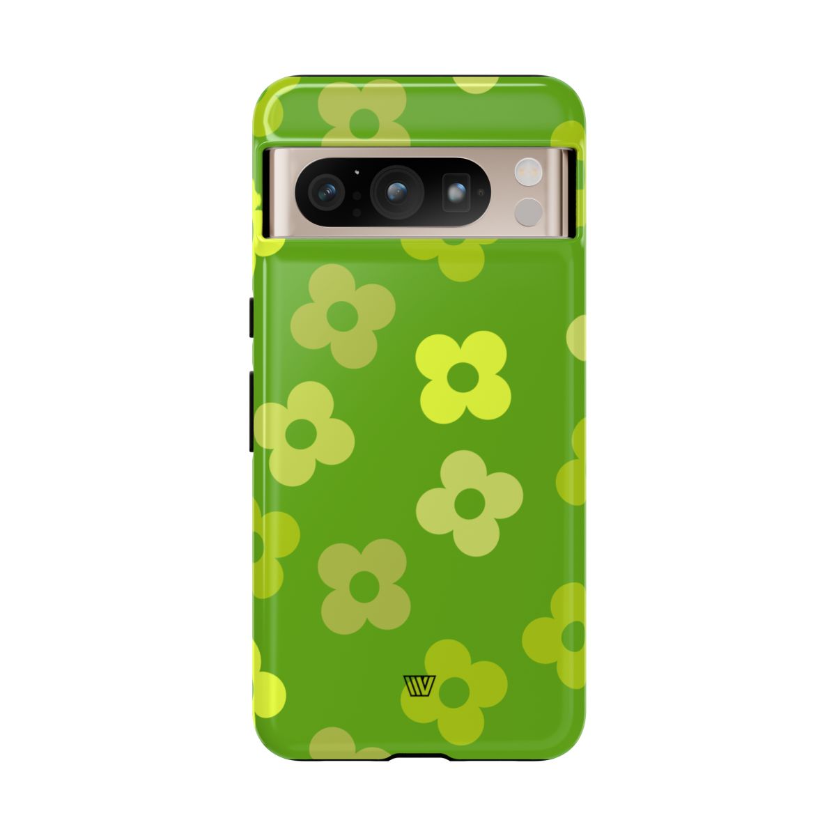 Green Retro Flowers Tough Phone Case
