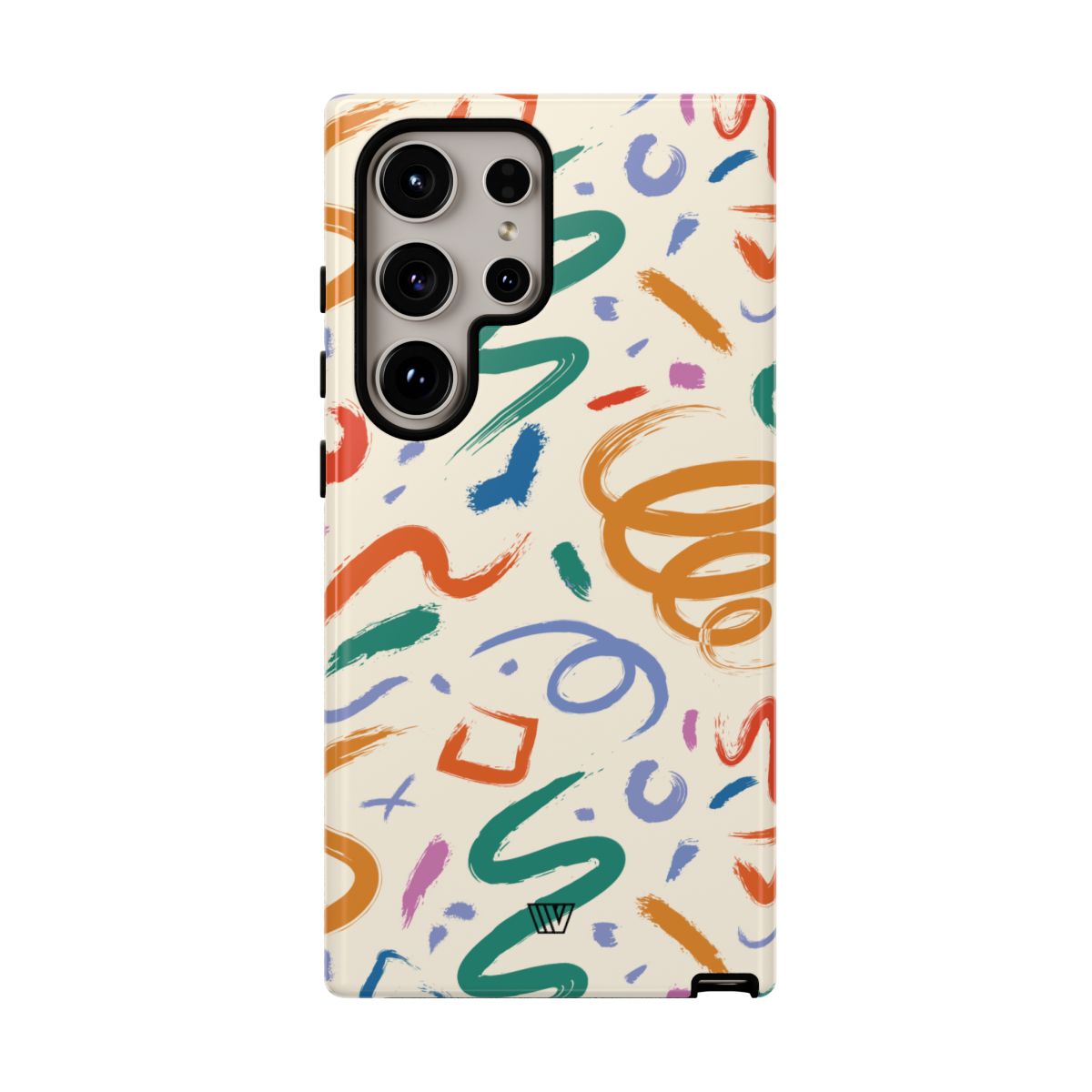 Doodle Brush Strokes Tough Phone Case