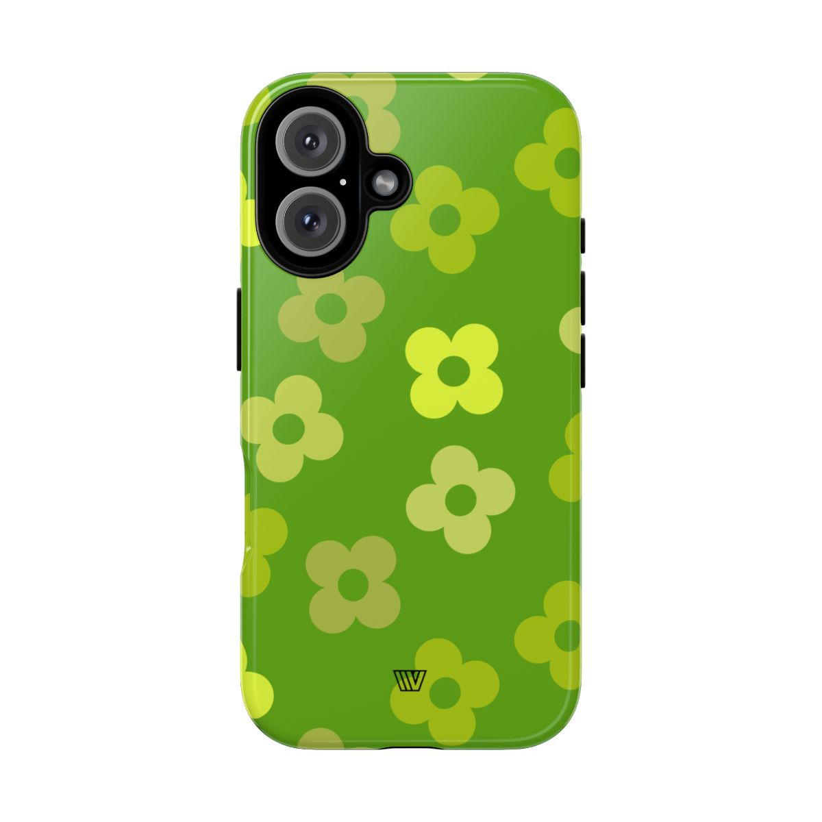 Green Retro Flowers Tough Phone Case