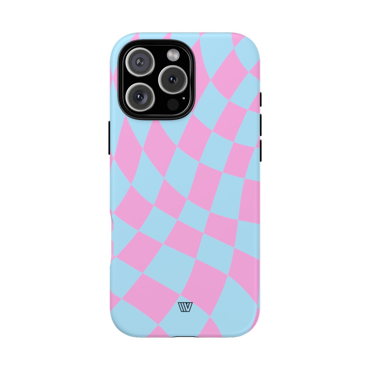 Blue Pink Curvy Checkerboard Tough Phone Case Trovvve
