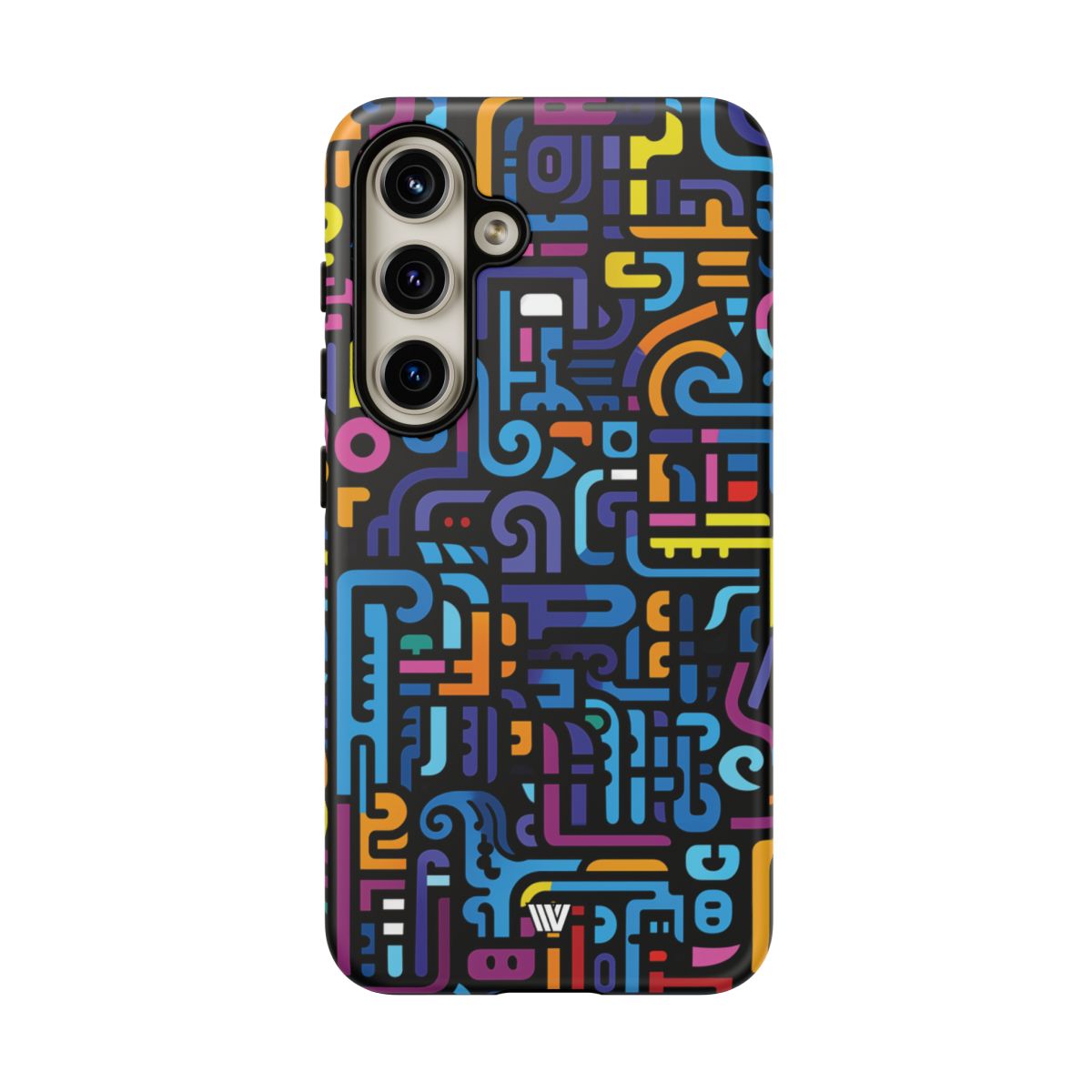 Tough Phone Case Dual-Layer Impact Resistant NEON GLYPHS