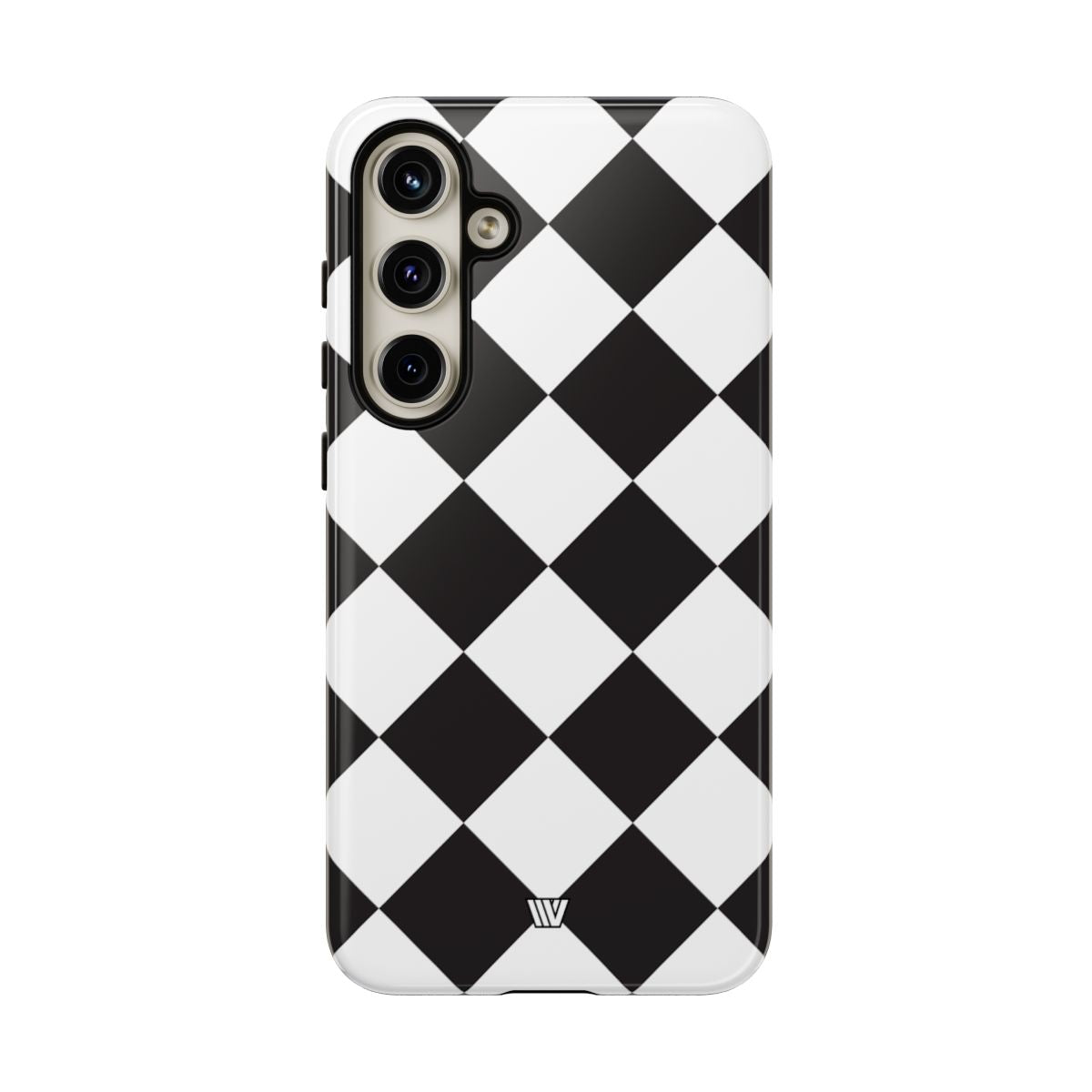 Black & White Diamond Tough Phone Case Dual-layer Protection